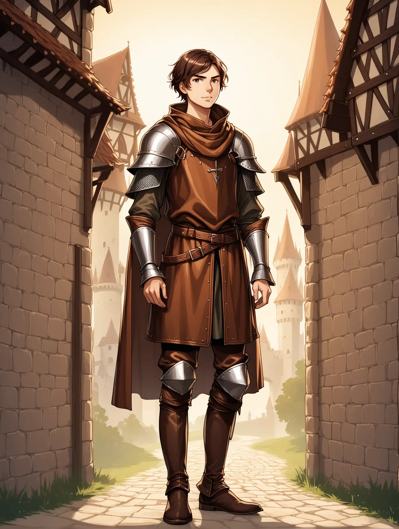 Medieval-Traveler-in-Leather-Clothing-Standing-Tall