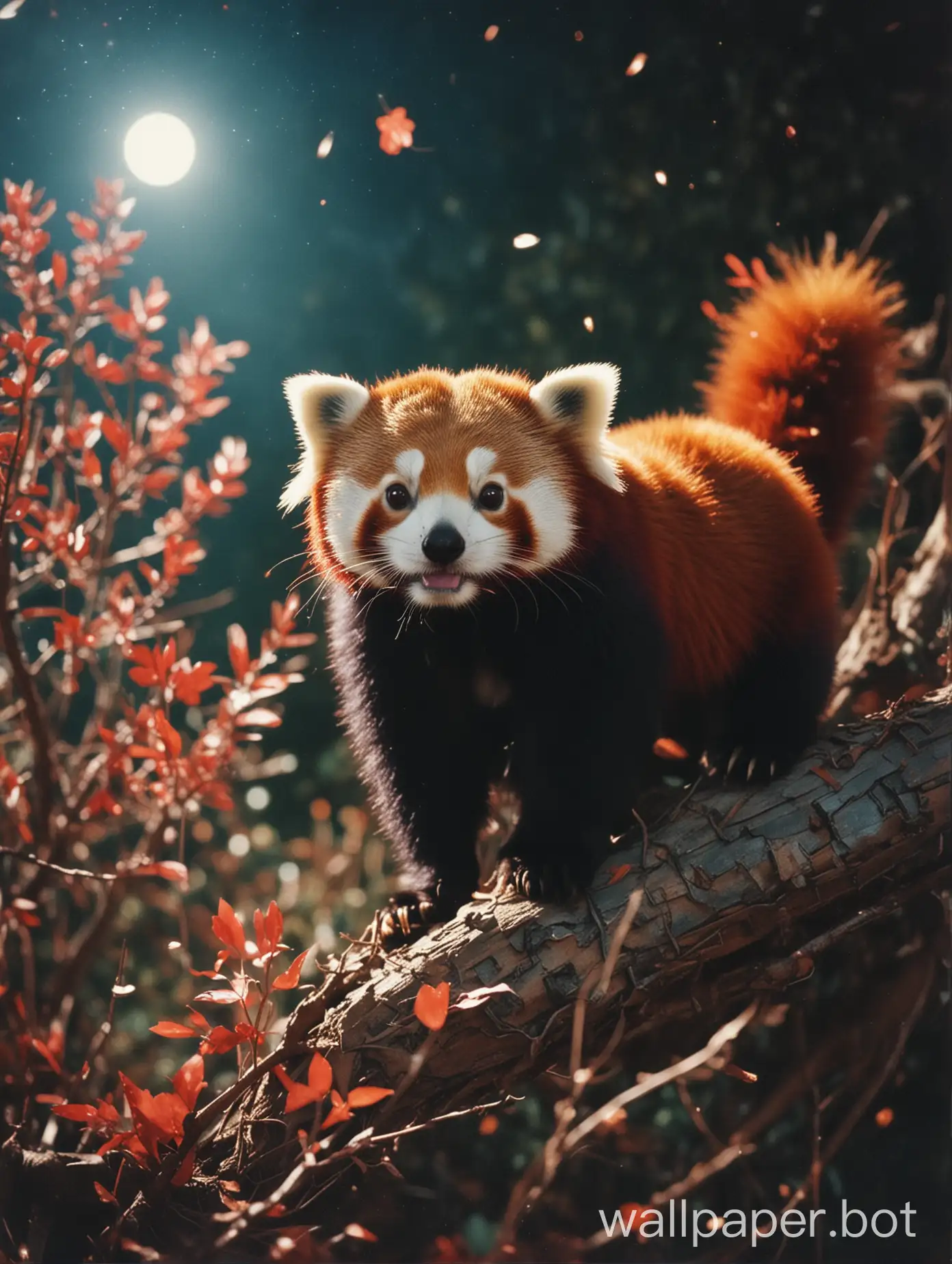 Celestial-Red-Panda-in-Sparklecore-Light-Leaks-Aesthetic-Analog-Photograph