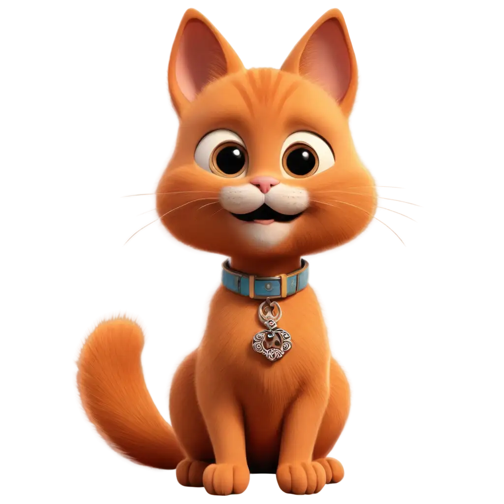 Realistic-Cartoon-Orange-Cat-PNG-Image-Intricate-Details-with-Cartoon-Aesthetic