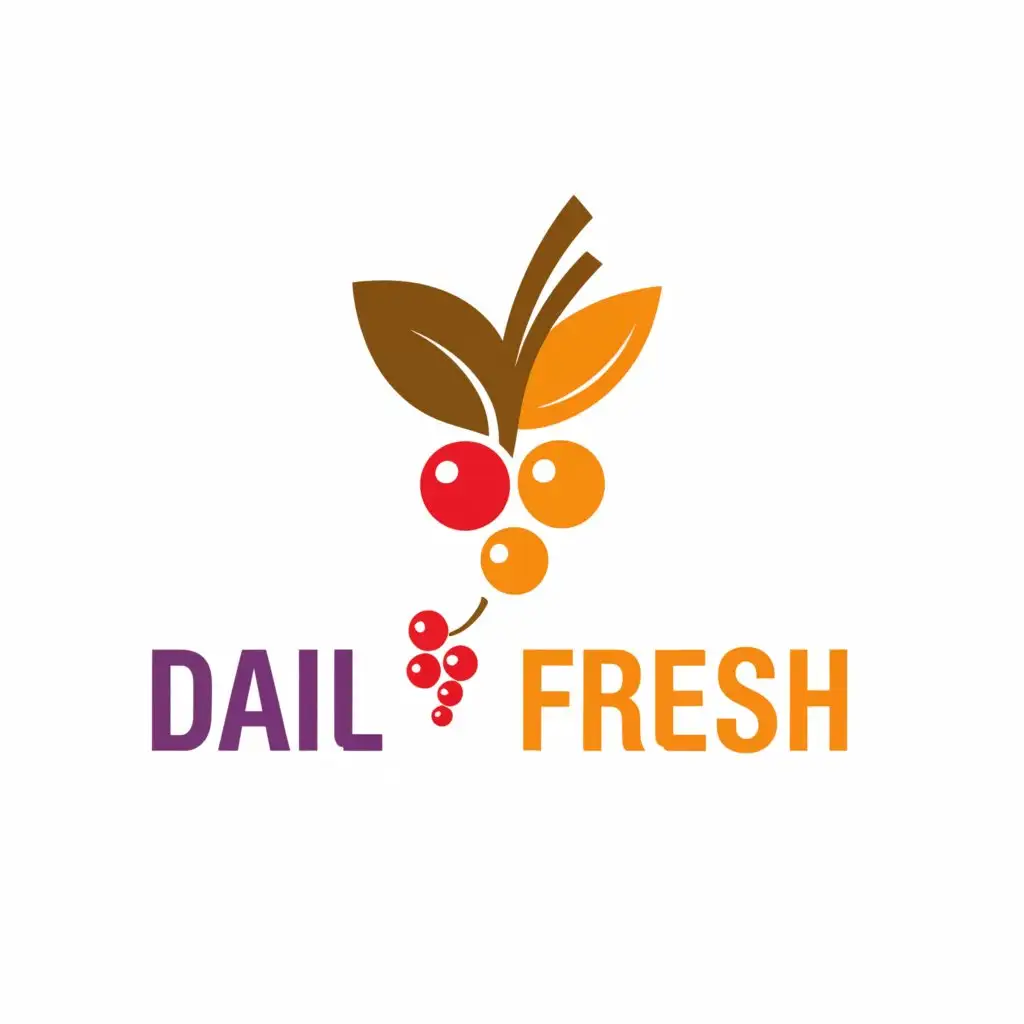 a logo design,with the text "Daily Fresh", main symbol:DRY FRUIT,Moderate,be used in Events industry,clear background