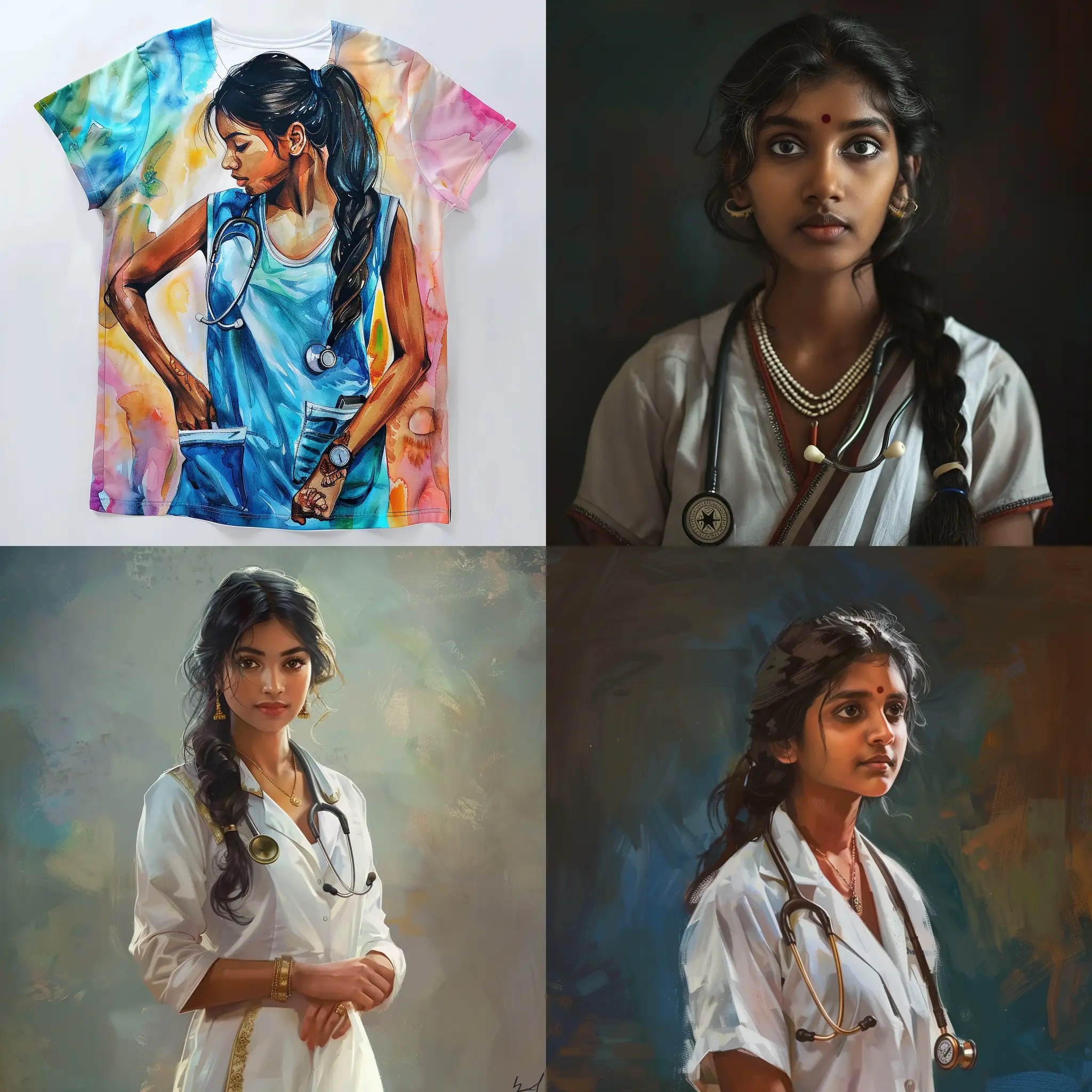 Tamil-Girl-Doctor-Wearing-Sleeveless-Scrubs