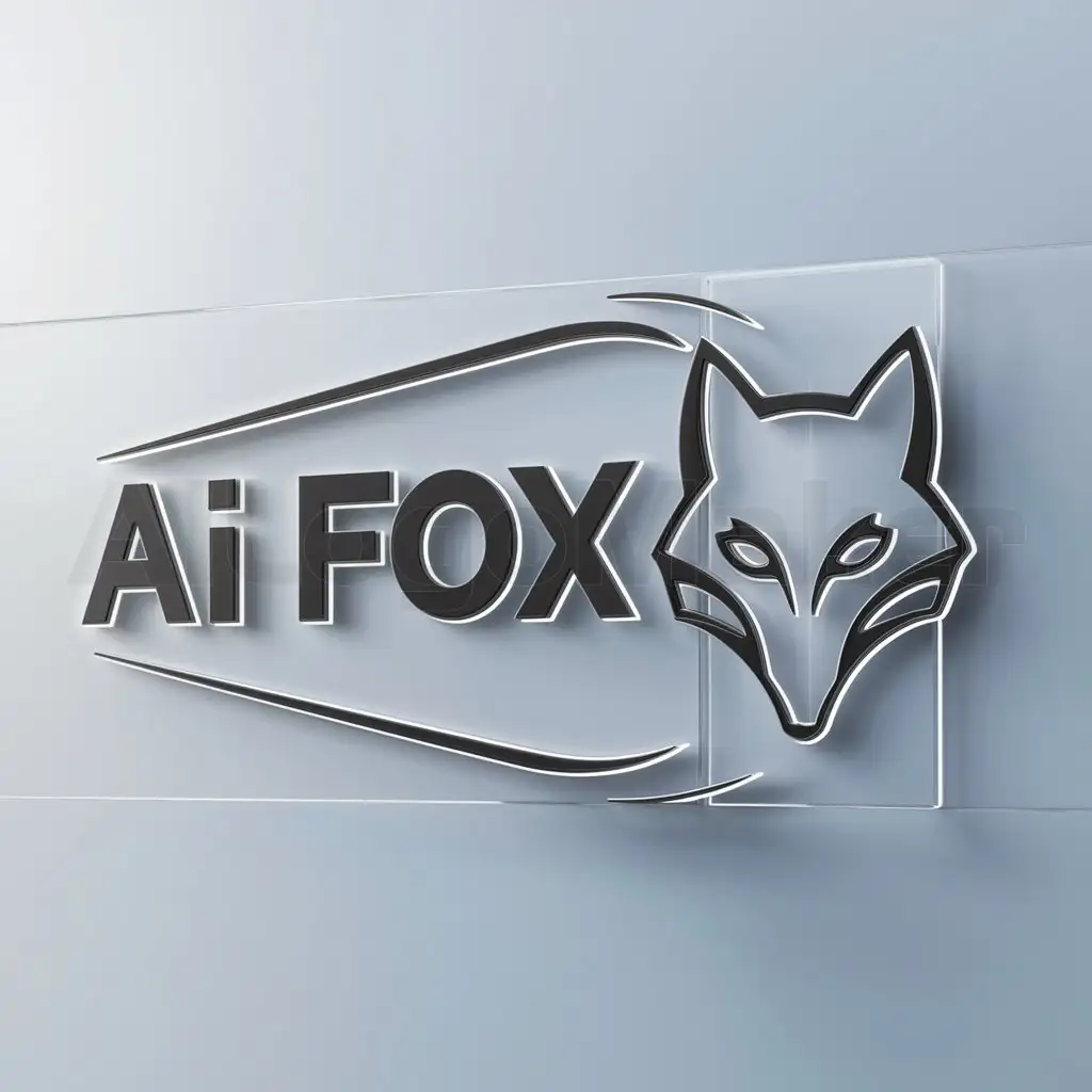 Logo-Design-for-Ai-Fox-Sleek-Text-with-a-Modern-Fox-Symbol-on-Clear-Background