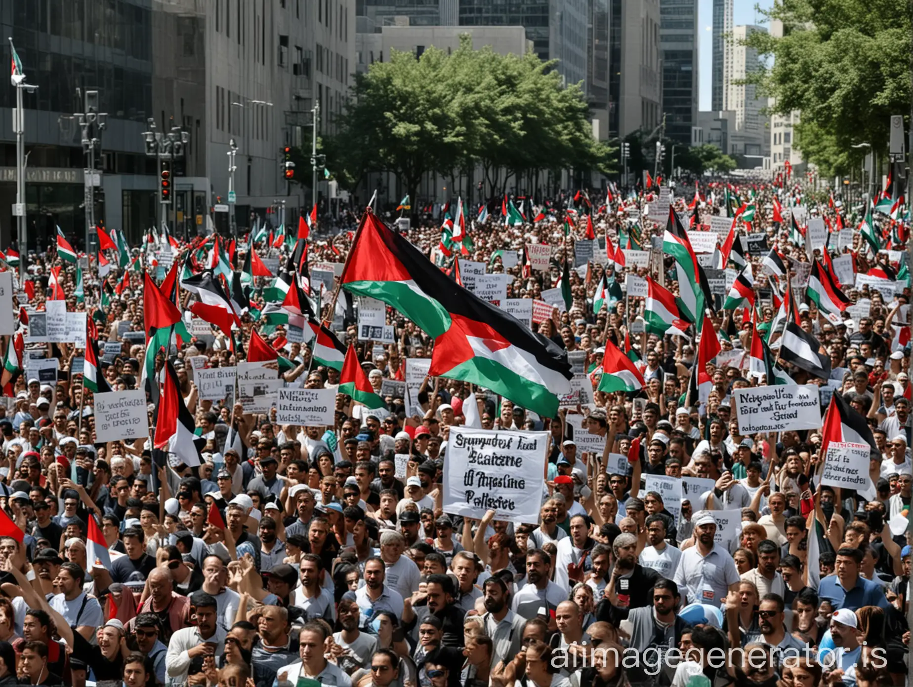 支持巴勒斯坦加入联合国的大游行