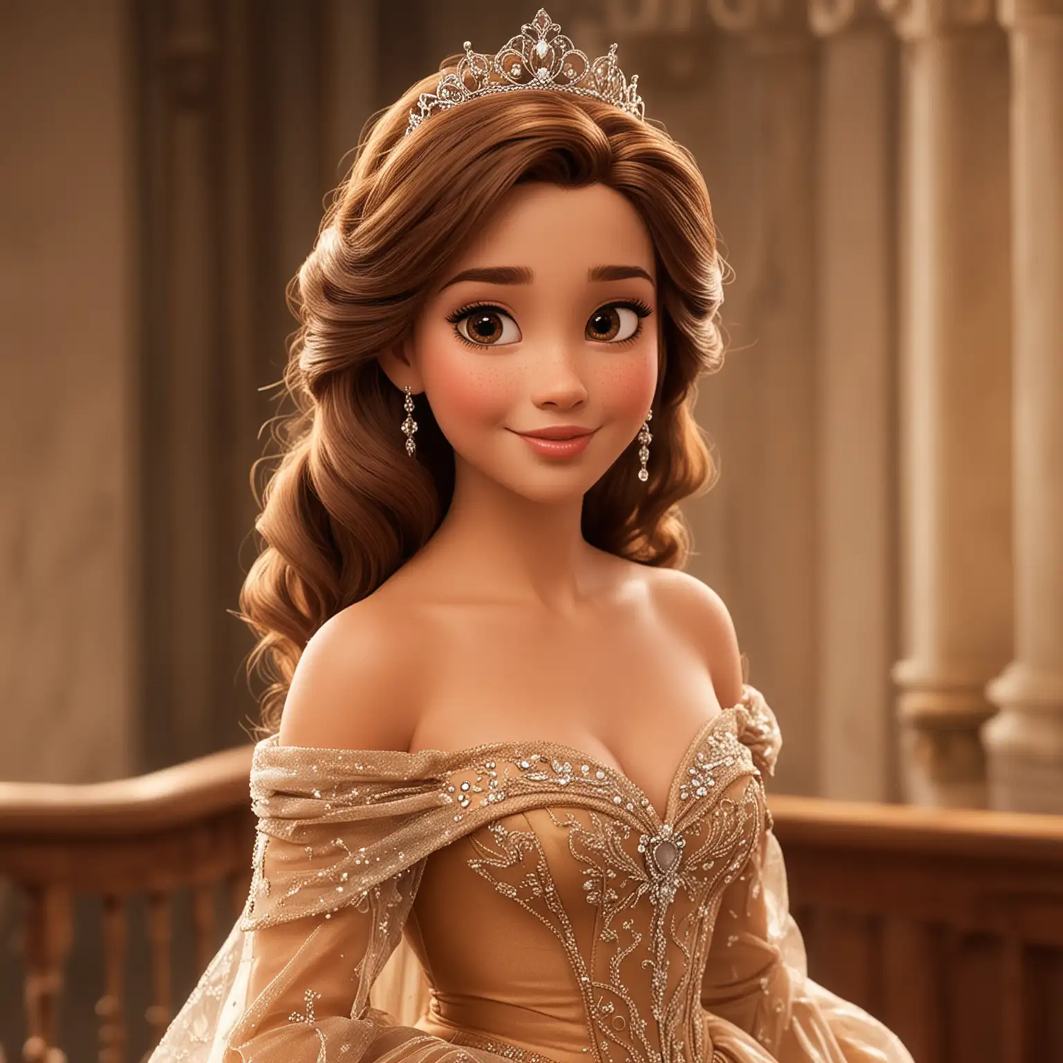 Princess-Disney-in-Brown-Gown-with-CoffeeColored-Eyes