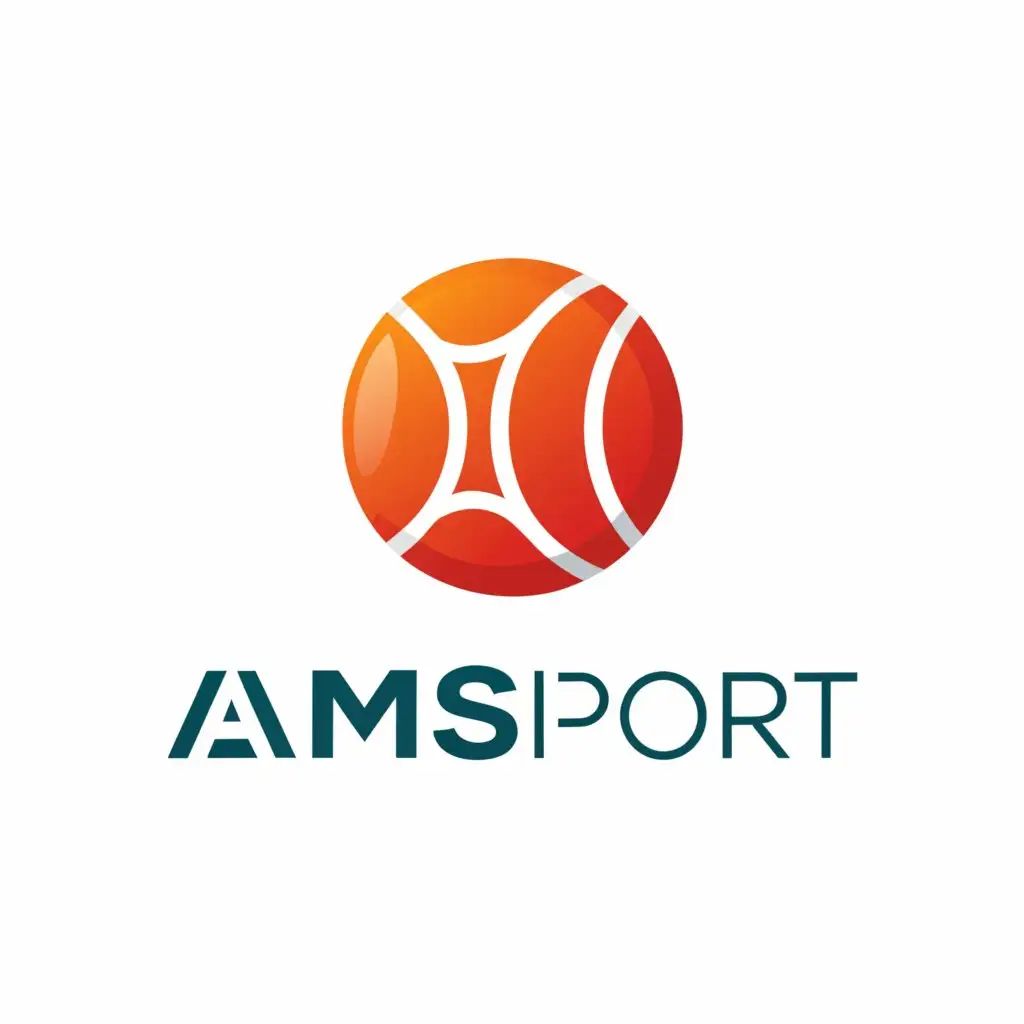 a logo design,with the text "Amsport", main symbol:Ball,Moderate,be used in Sports Fitness industry,clear background