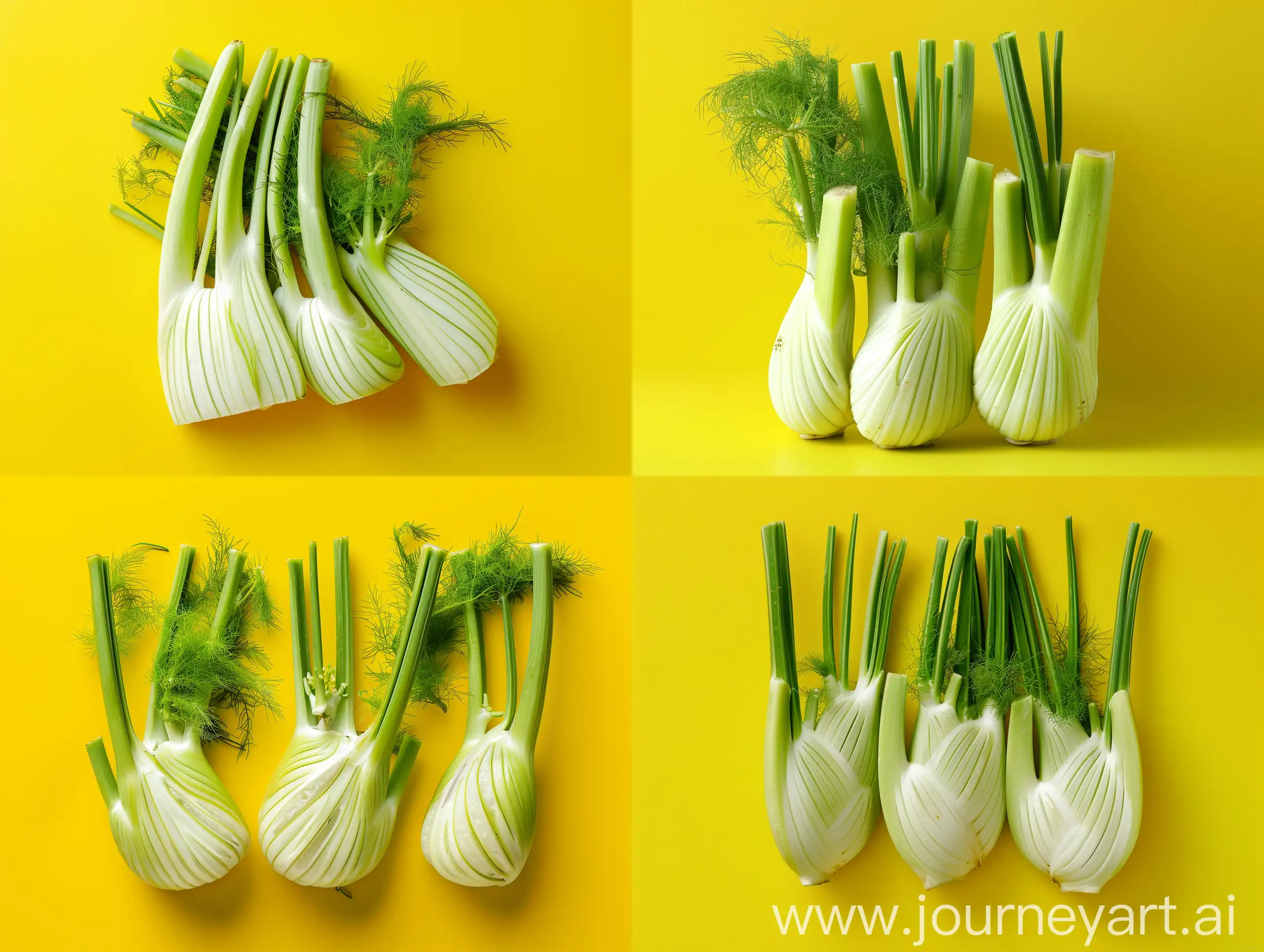 Vibrant-Fennel-on-Deep-Yellow-Background-Capturing-Natures-Beauty