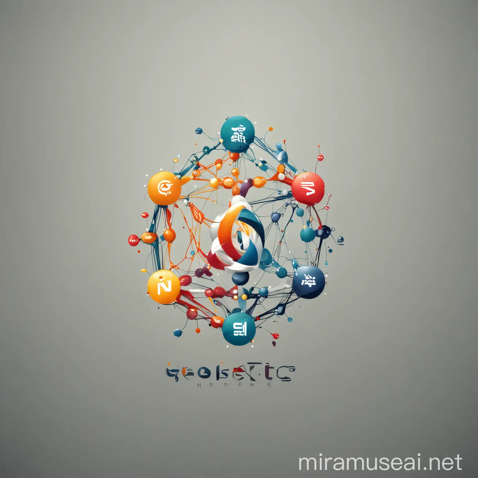 Abstract Genetic Network Logo Design