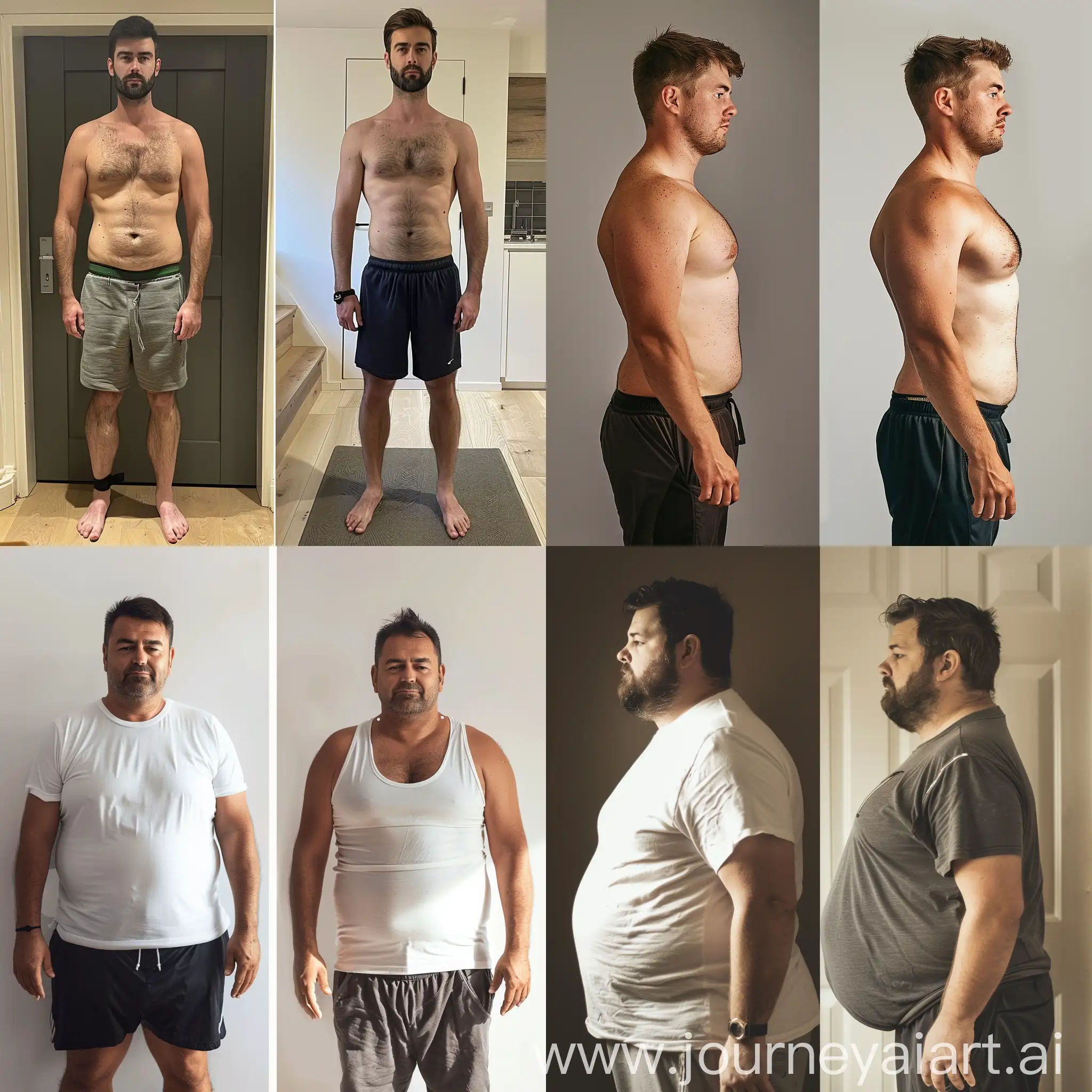 Man on a weight loss transformation