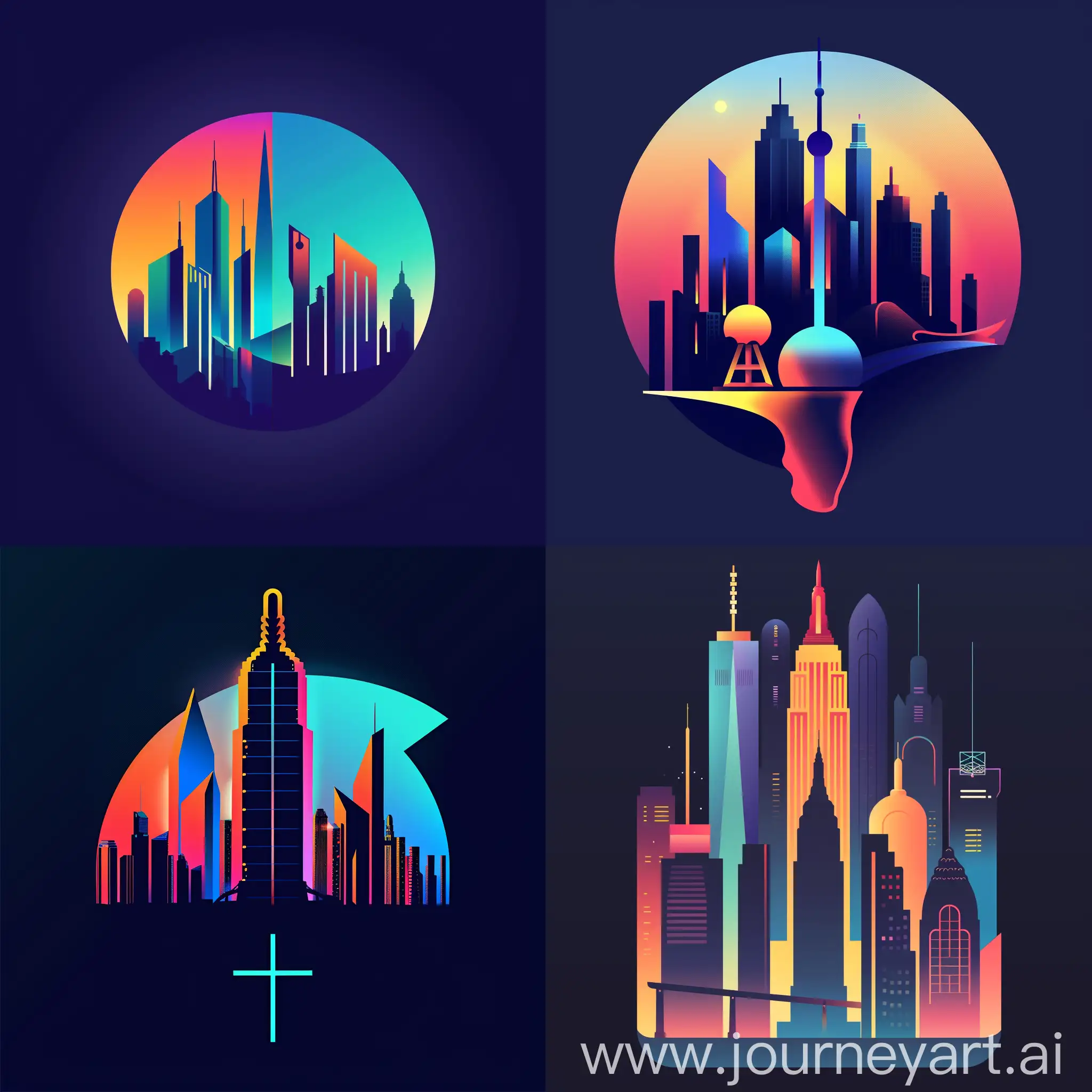 Urban-Exploration-Mobile-App-Logo-with-Skylines-and-Landmarks