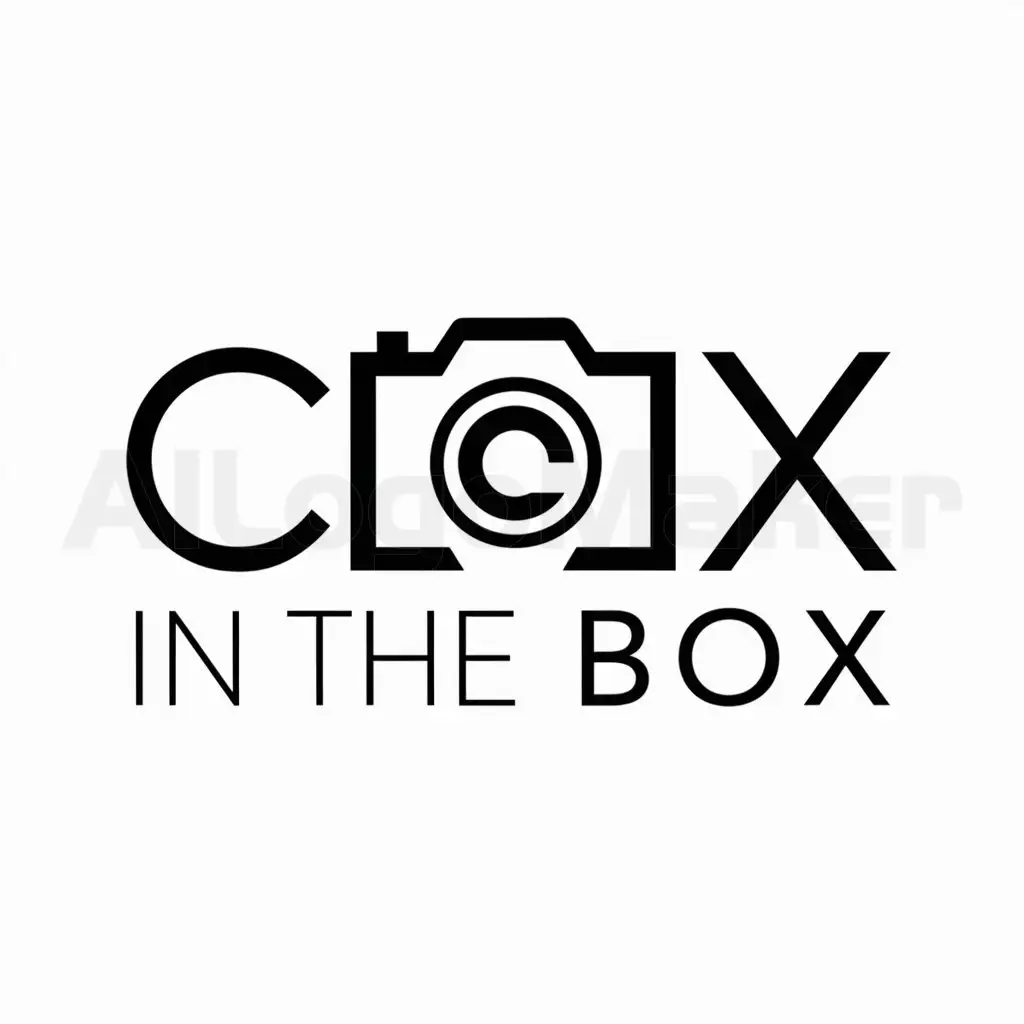 a logo design,with the text "C in the box", main symbol:a camera,Moderate,be used in Events industry,clear background