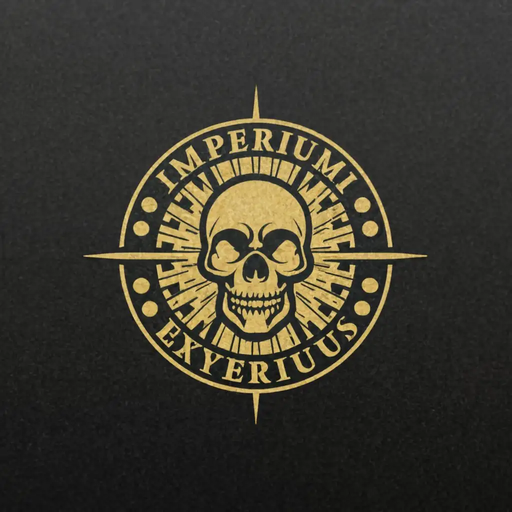 a logo design,with the text "Imperium Exercitus", main symbol:skull,Moderate,clear background