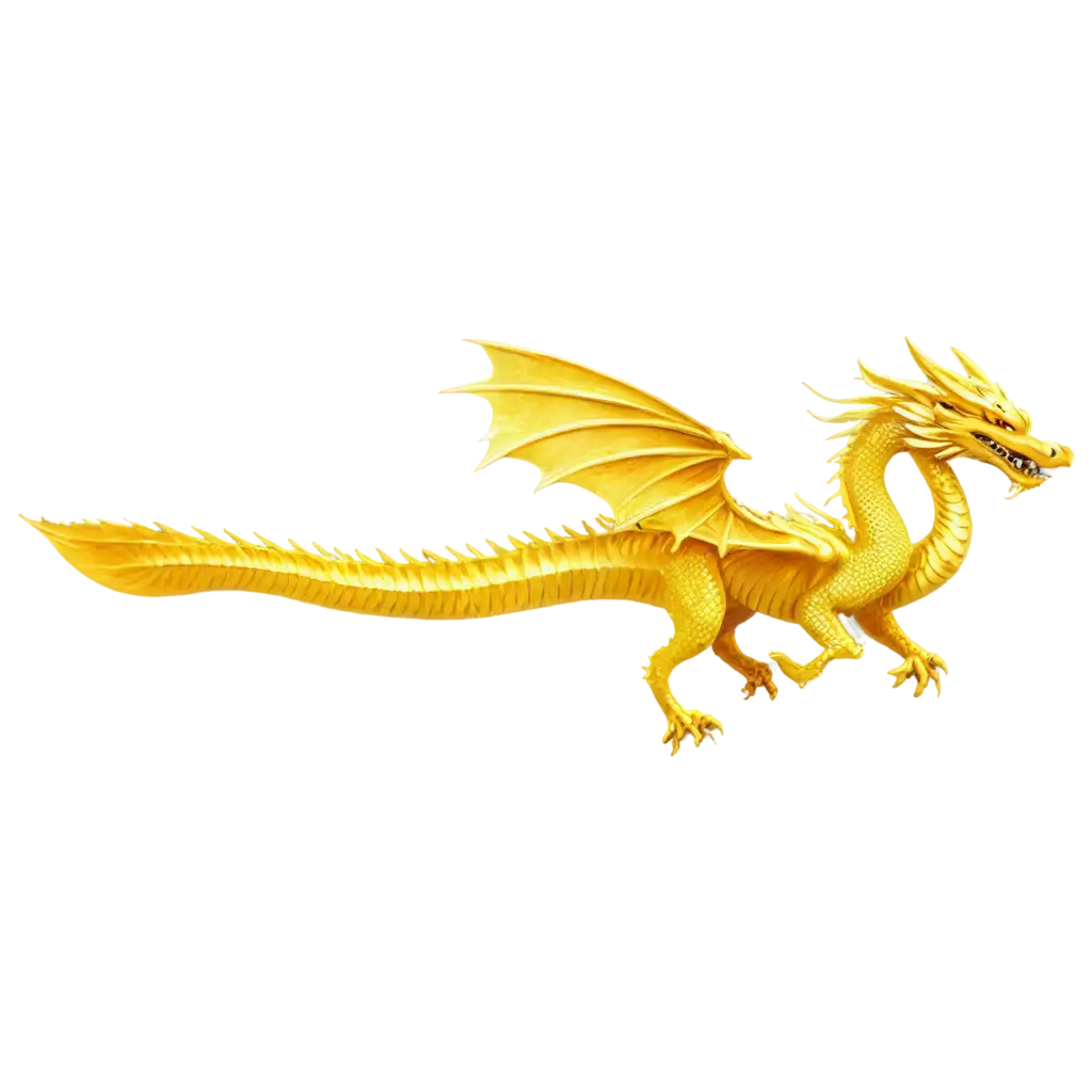 Majestic-Golden-Dragon-PNG-Exquisite-Illustration-of-Mythical-Splendor