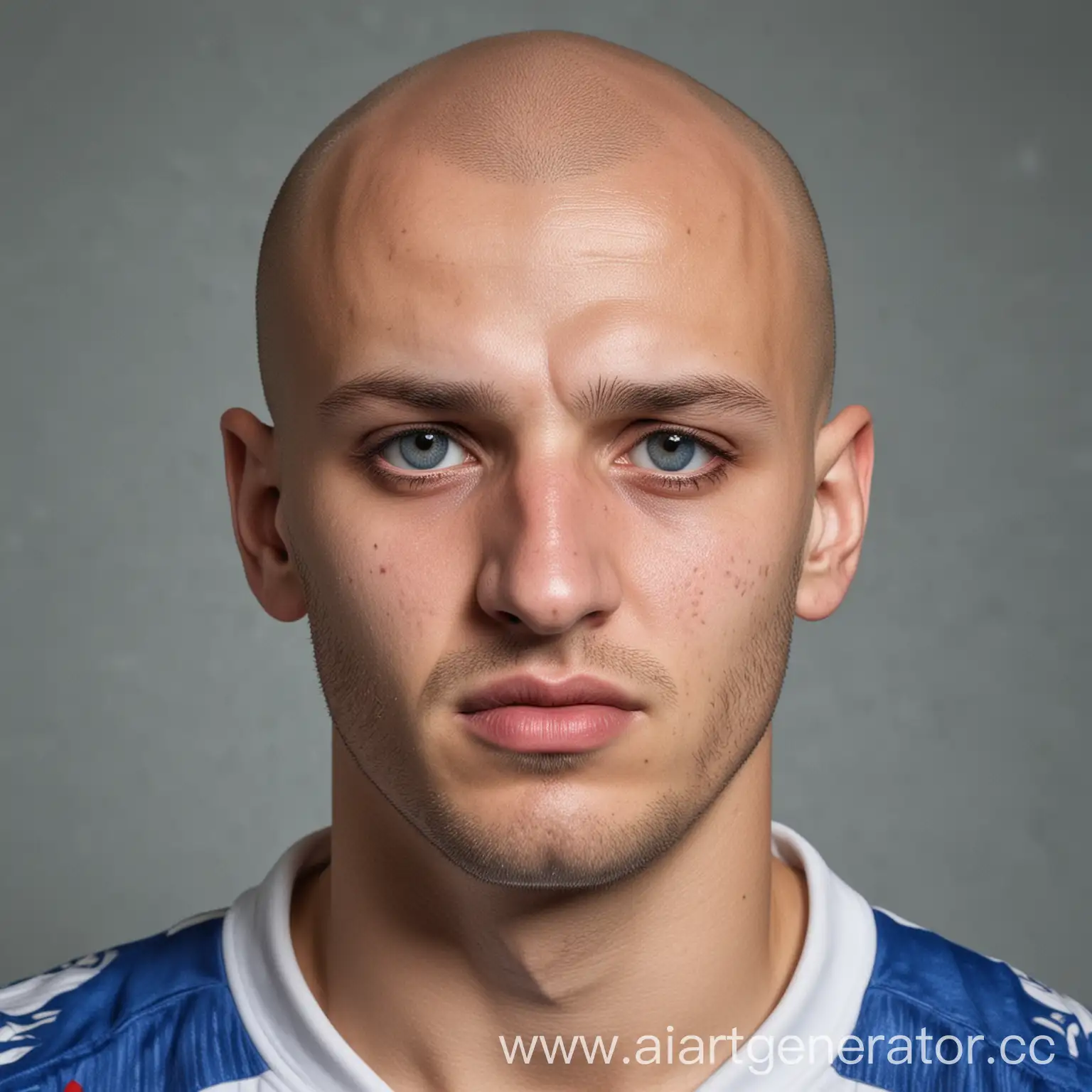 Young-Serbian-Footballer-in-Intense-WhiteBlue-Uniform