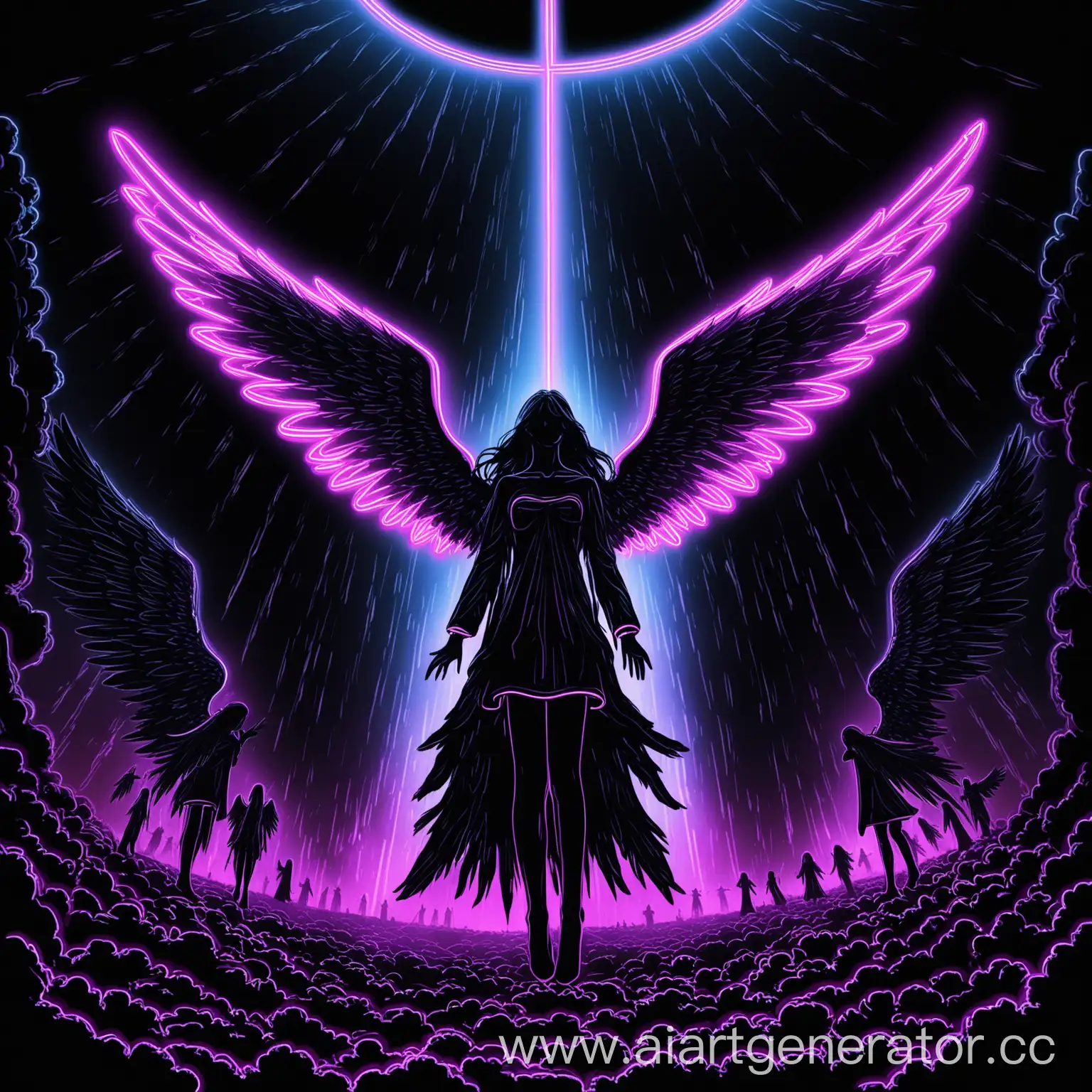 Angels-Ascending-to-the-Neon-Black-Heavens