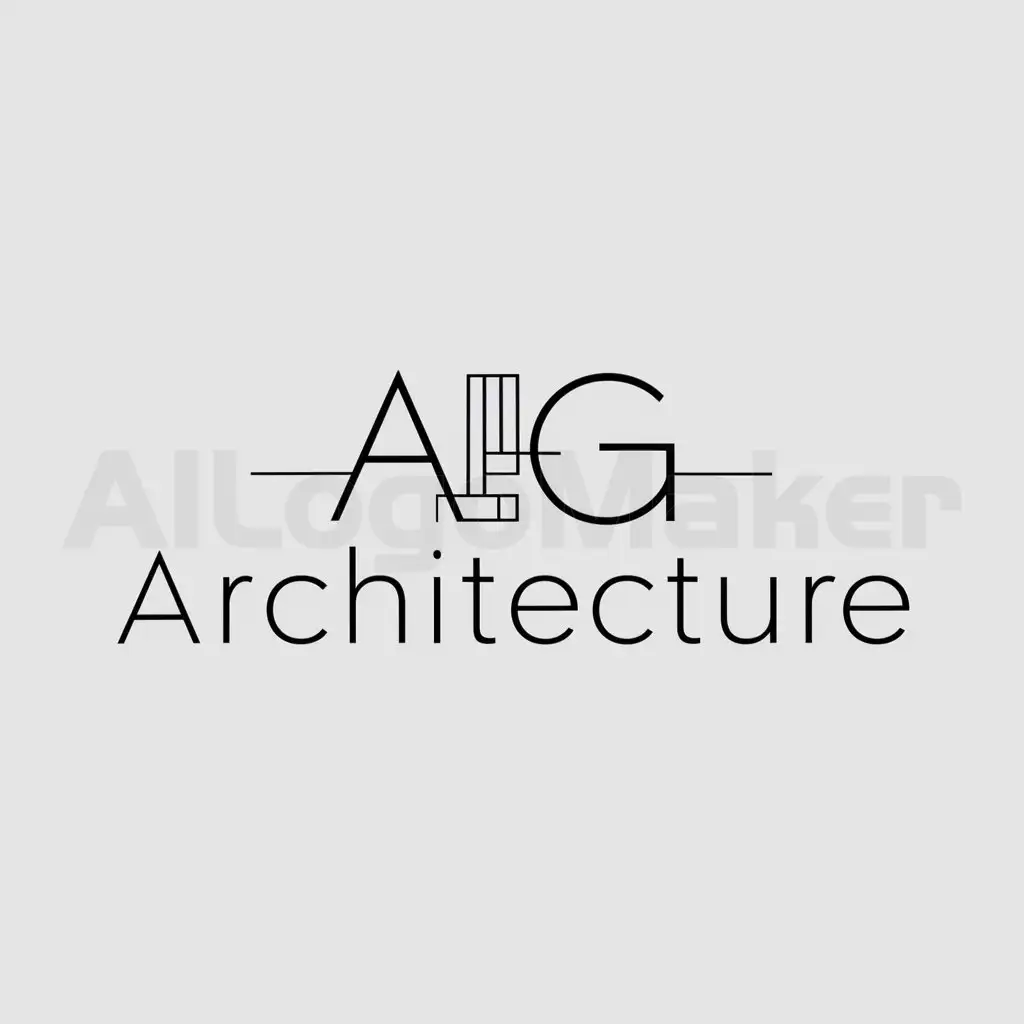a logo design,with the text "AG Architecture", main symbol:architecture,Moderate,clear background