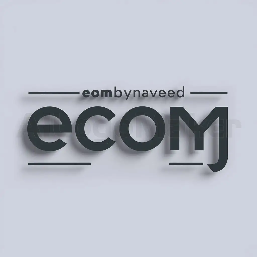 a logo design,with the text "ECOMBYNAVEED", main symbol:ECOM,Moderate,clear background