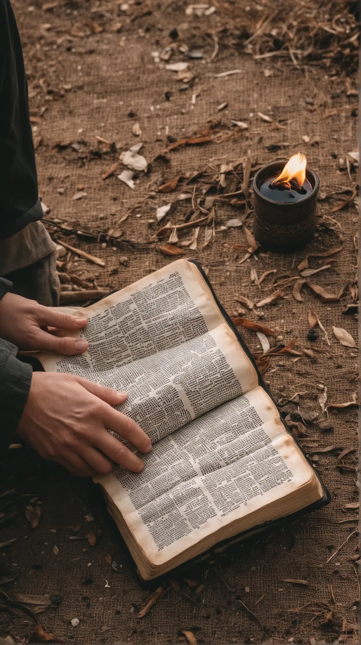Man Reading Bible to Lost Individuals Seeking Guidance
