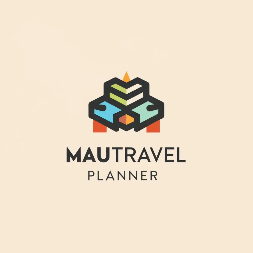 a logo design,with the text "Mautravel Planner", main symbol:Plane Hotel Tourist,complex,be used in Travel industry,clear background