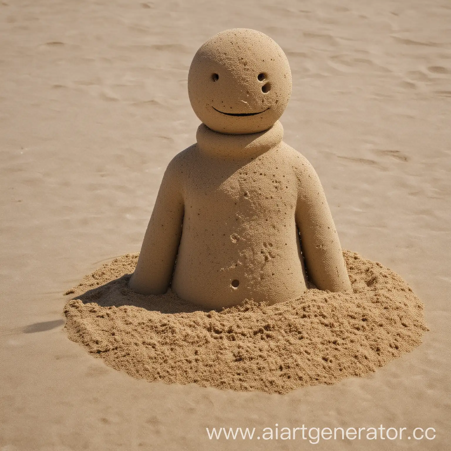 Dreamy-Sand-Man-Sculpture-at-Sunset