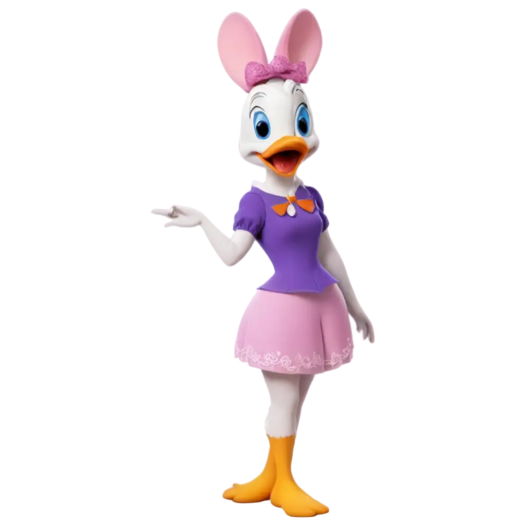 Daisy-Duck-PNG-Image-Captivating-Artwork-of-the-Beloved-Disney-Character