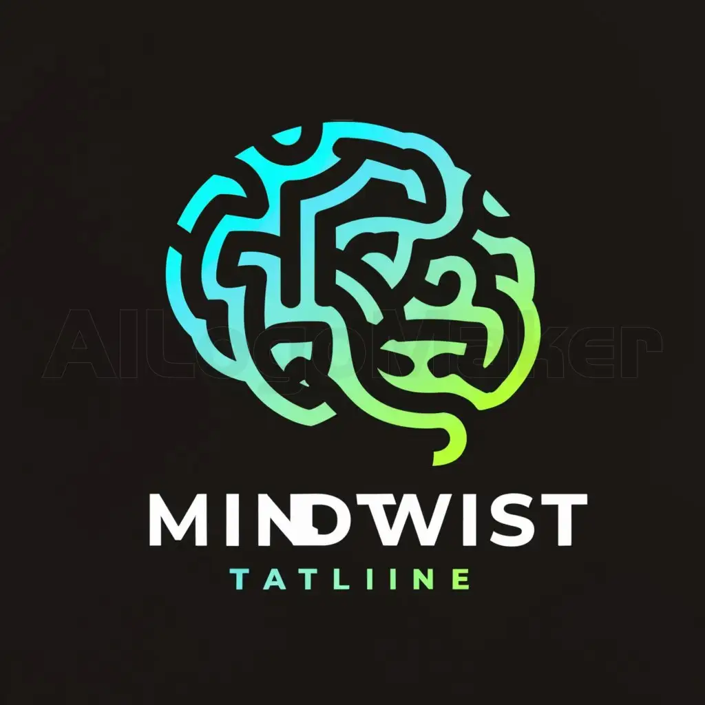 a logo design,with the text "MindTwist", main symbol:maze brain,Moderate,be used in Entertainment industry,clear background
