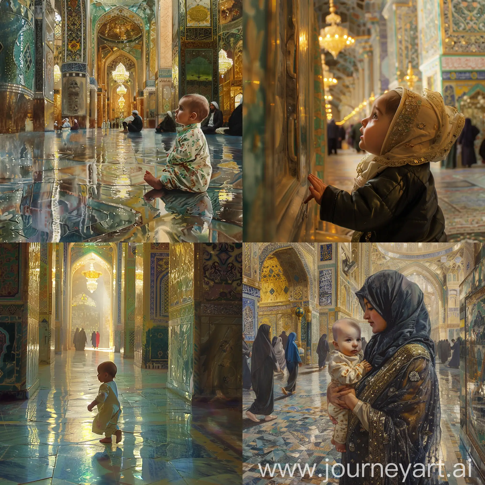 Baby-at-the-Shrine-of-Imam-Reza-Photo-Painting