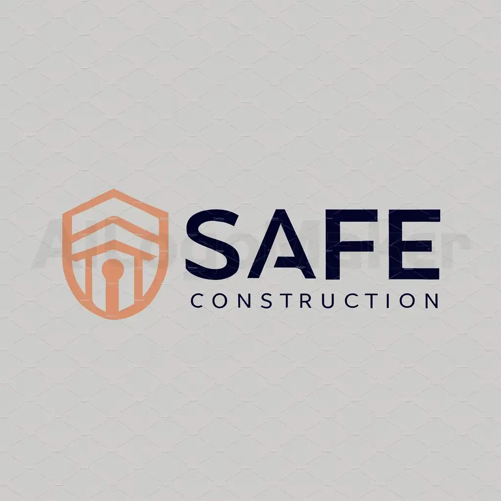 a logo design,with the text "safe", main symbol:architecture, shield, human view,Moderate,be used in Construction industry,clear background
