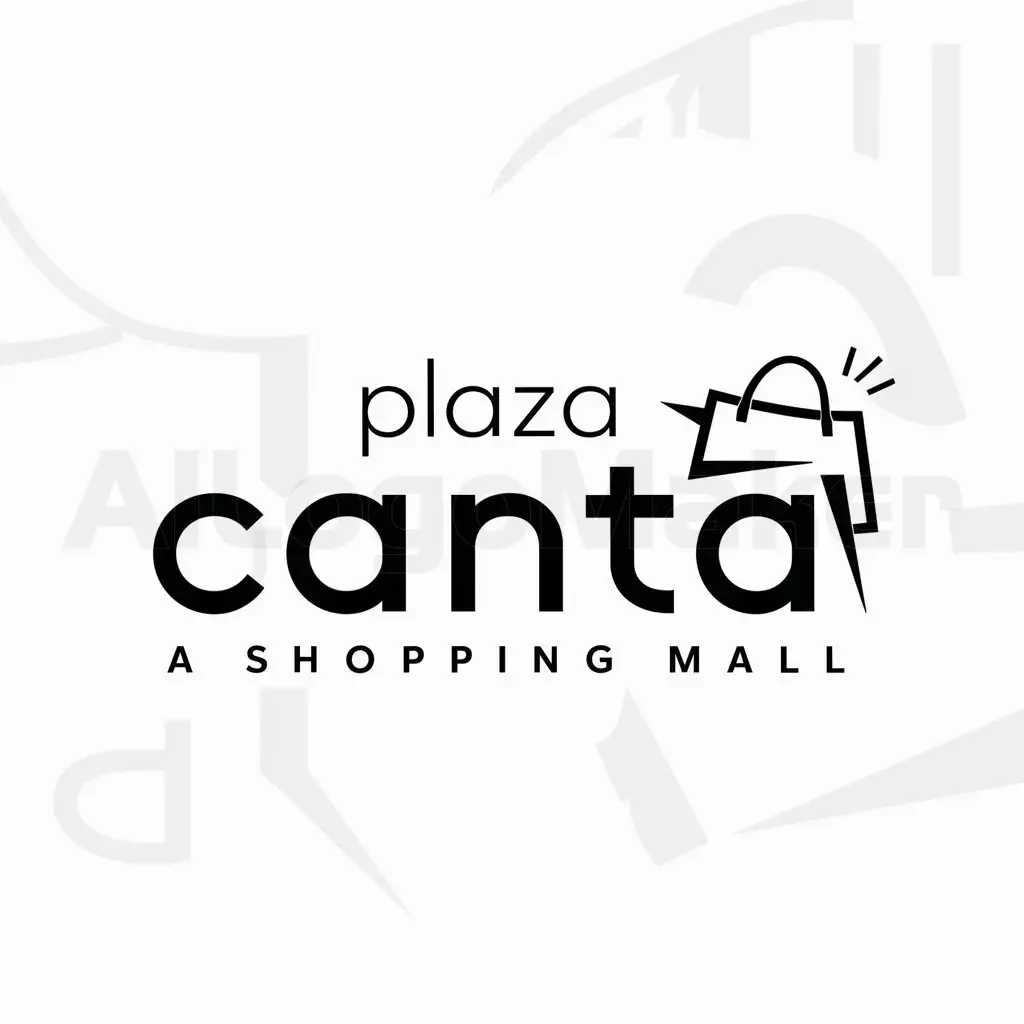 a logo design,with the text "Plaza", main symbol:Canta,Moderate,be used in MALL industry,clear background