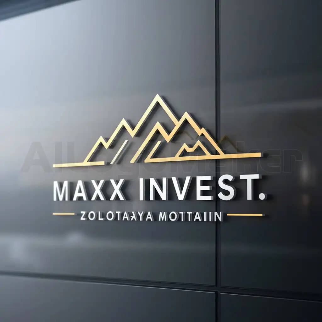 a logo design,with the text "Maxx Invest", main symbol:Zolotaya gora,Moderate,be used in Finance industry,clear background