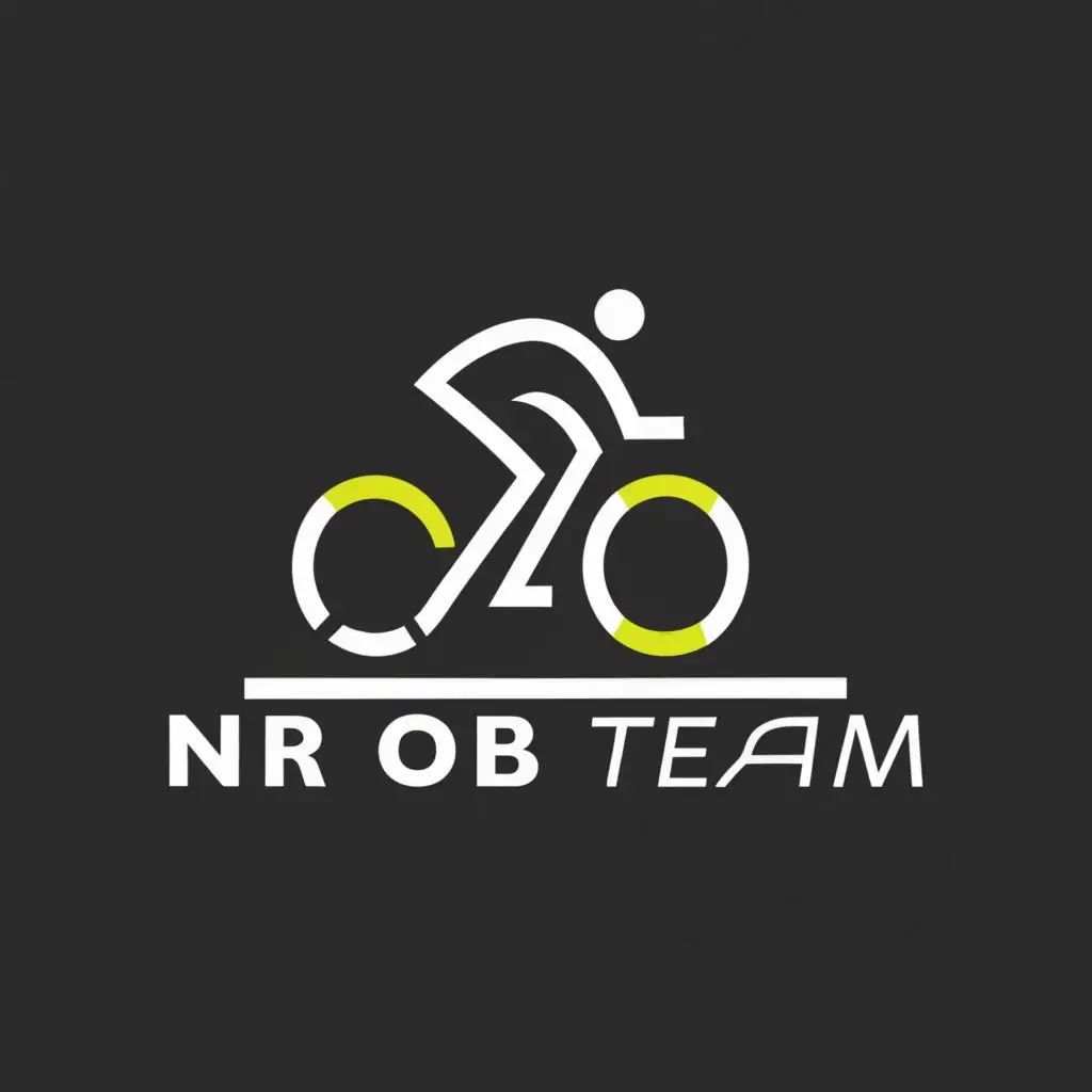 a logo design,with the text "NR OB Team", main symbol:cycling,Moderate,be used in Sports Fitness industry,clear background