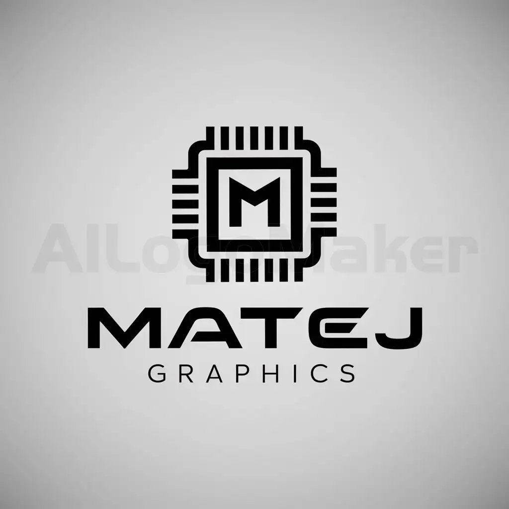 a logo design,with the text "Matej Graphics", main symbol:graphic design,complex,clear background