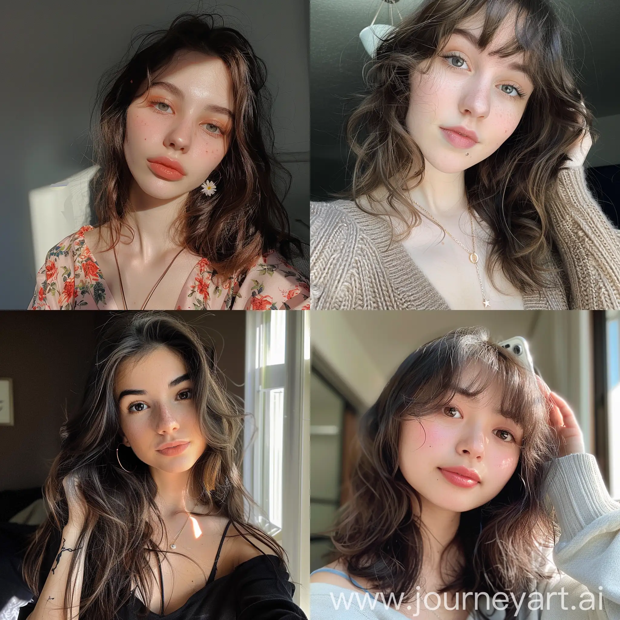 Aesthetic Instagram selfie of a girl 