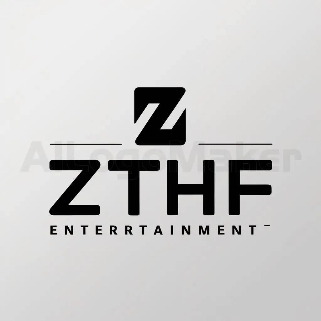 a logo design,with the text "ZTHF", main symbol:ZTHF,Minimalistic,be used in Entertainment industry,clear background