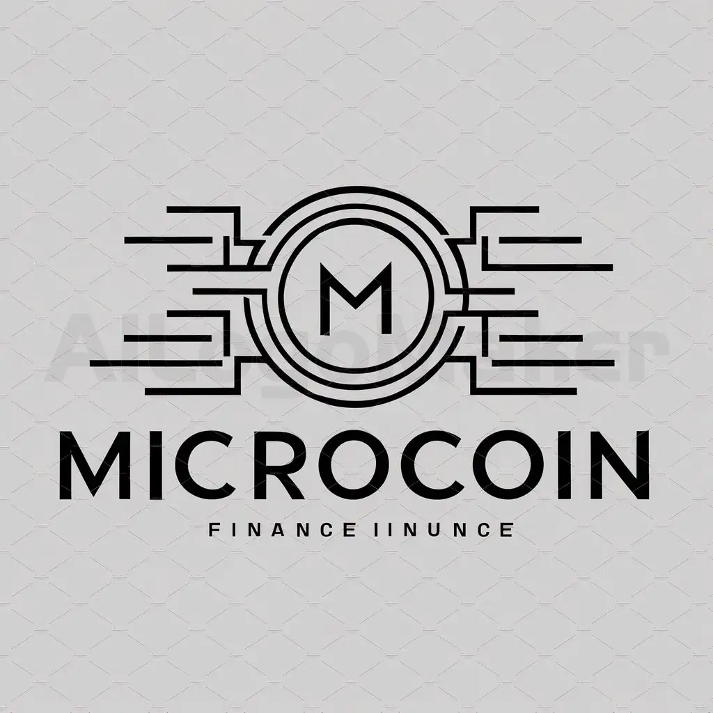 a logo design,with the text "MICROCOIN", main symbol:MICROCOIN,complex,be used in Finance industry,clear background