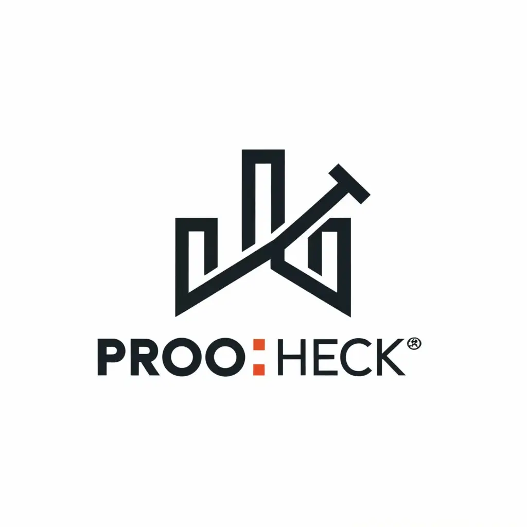 a logo design,with the text "procheck", main symbol:check symbol, bar chart mimicking buildings,Minimalistic,be used in Others industry,clear background