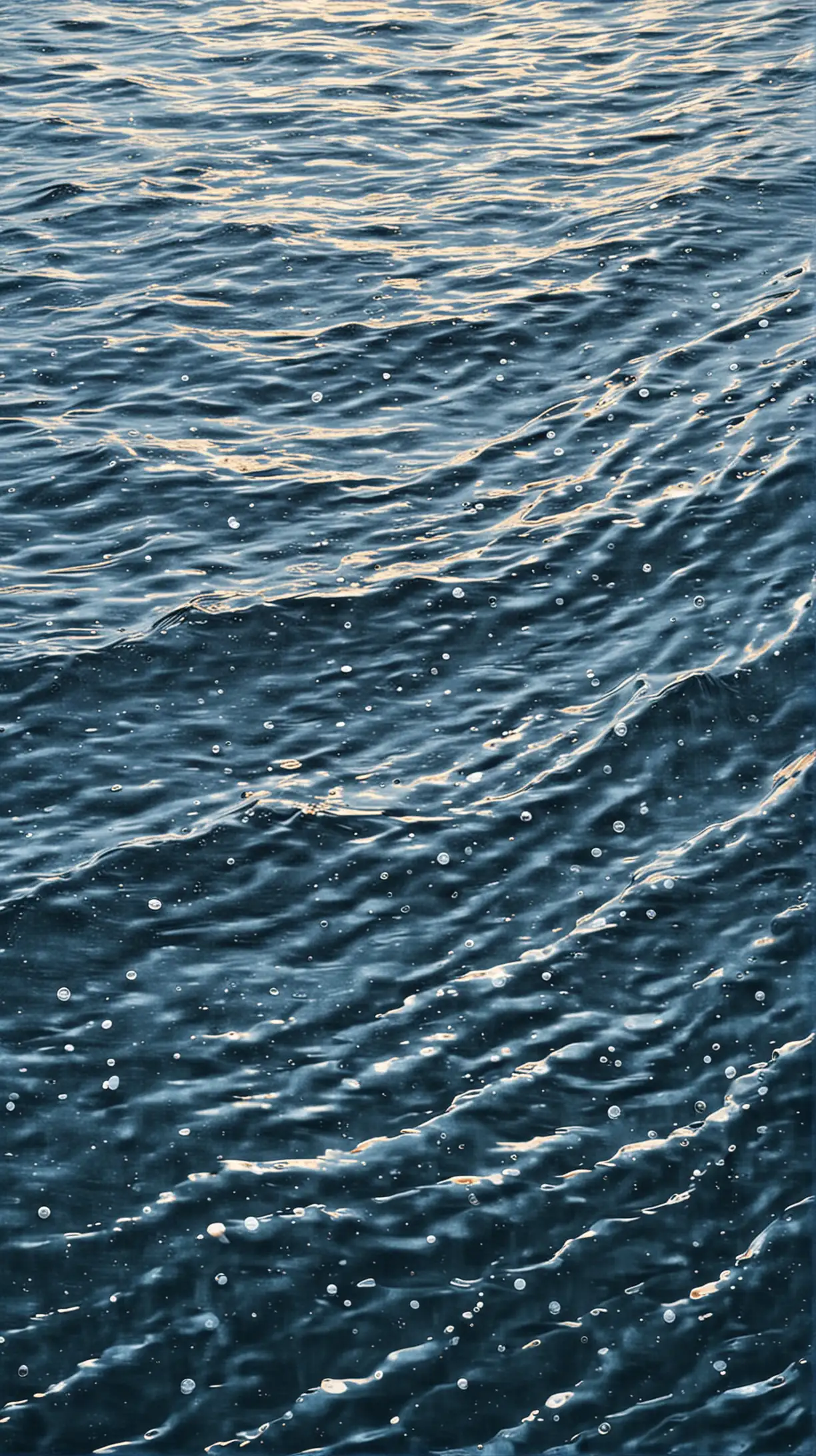 Tranquil Blue Water Ripples Illustration