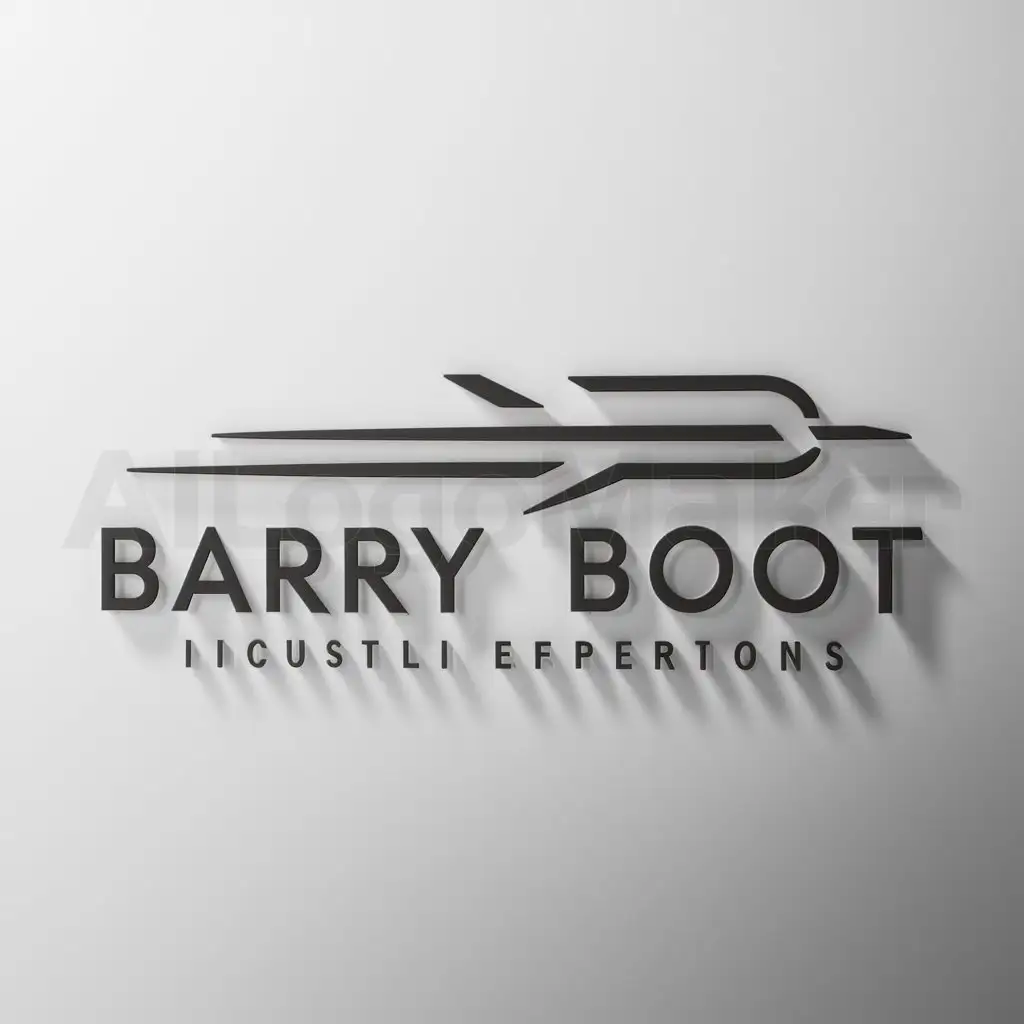 a logo design,with the text "Barry Boot", main symbol:Airplan,Minimalistic,be used in Evasion of sanctions industry,clear background