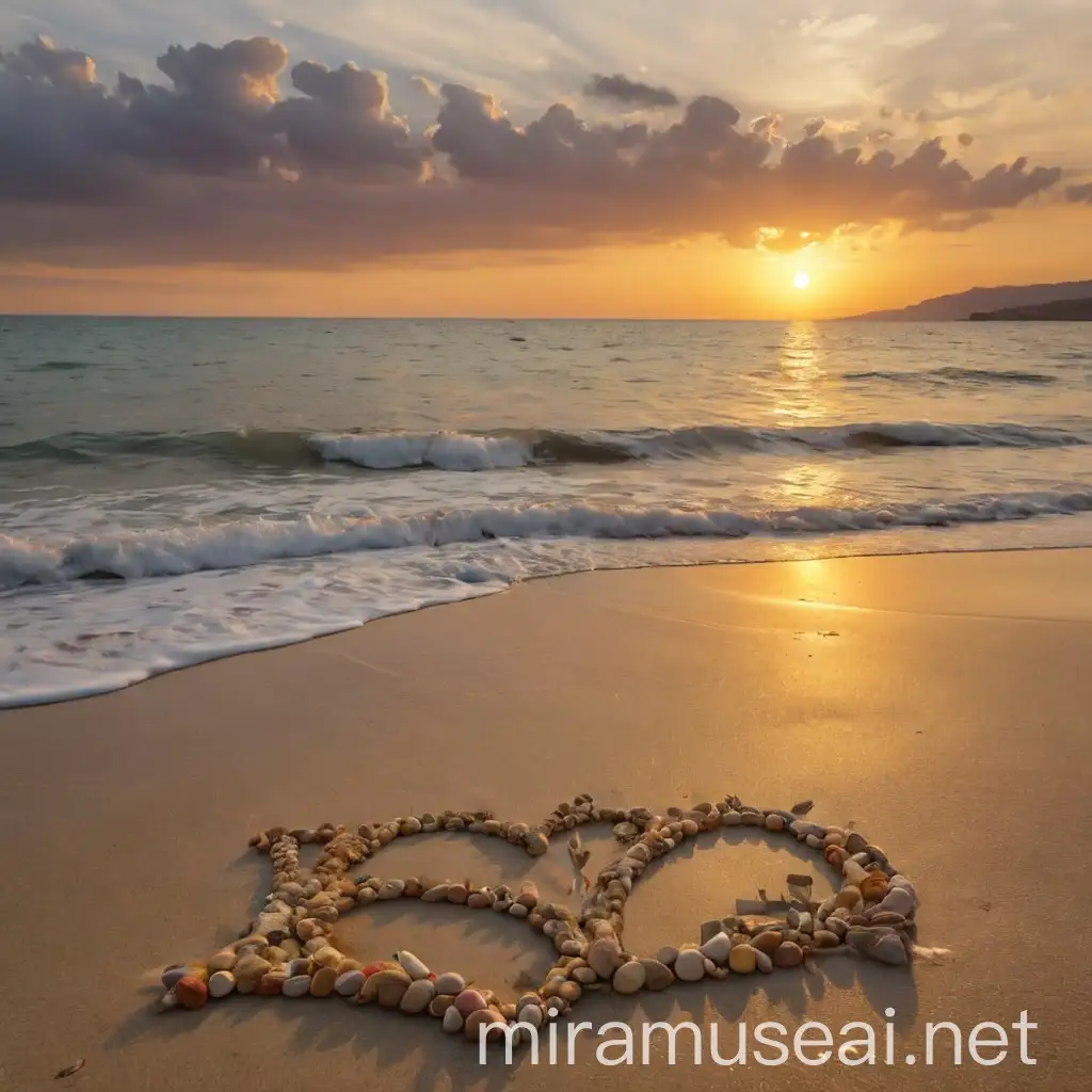 Romantic Sunset Beach Money Love Scene