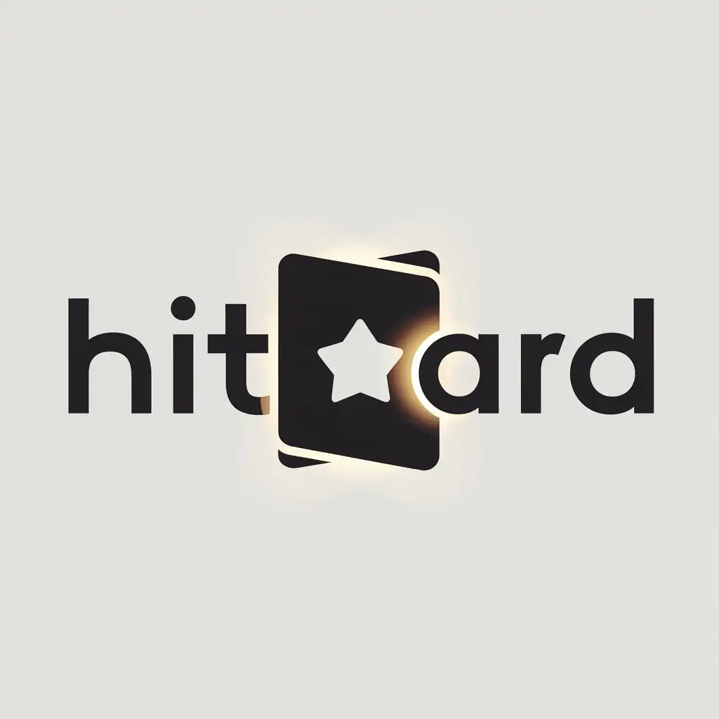 a logo design,with the text "HITCARD", main symbol:star card,Moderate,be used in Internet industry,clear background