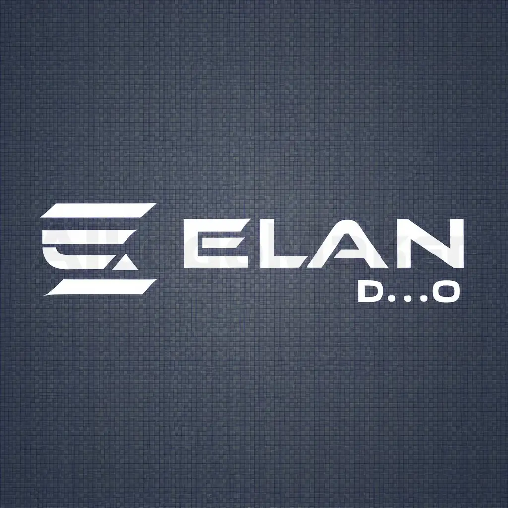 a logo design,with the text "ELAN D.O.O", main symbol:ELAN D.O.O,Minimalistic,be used in Automotive industry,clear background