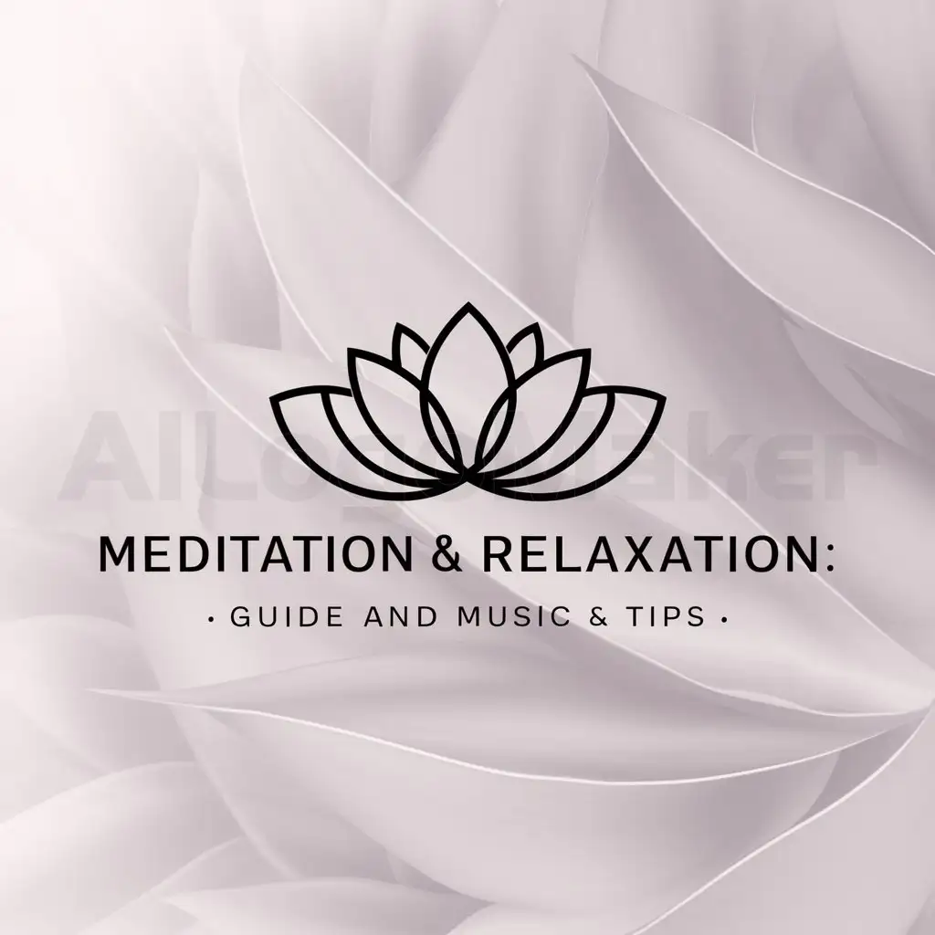 a logo design,with the text "Meditation & Relaxation : Guide and Music &Tips", main symbol:Meditation,Moderate,be used in Natural industry,clear background