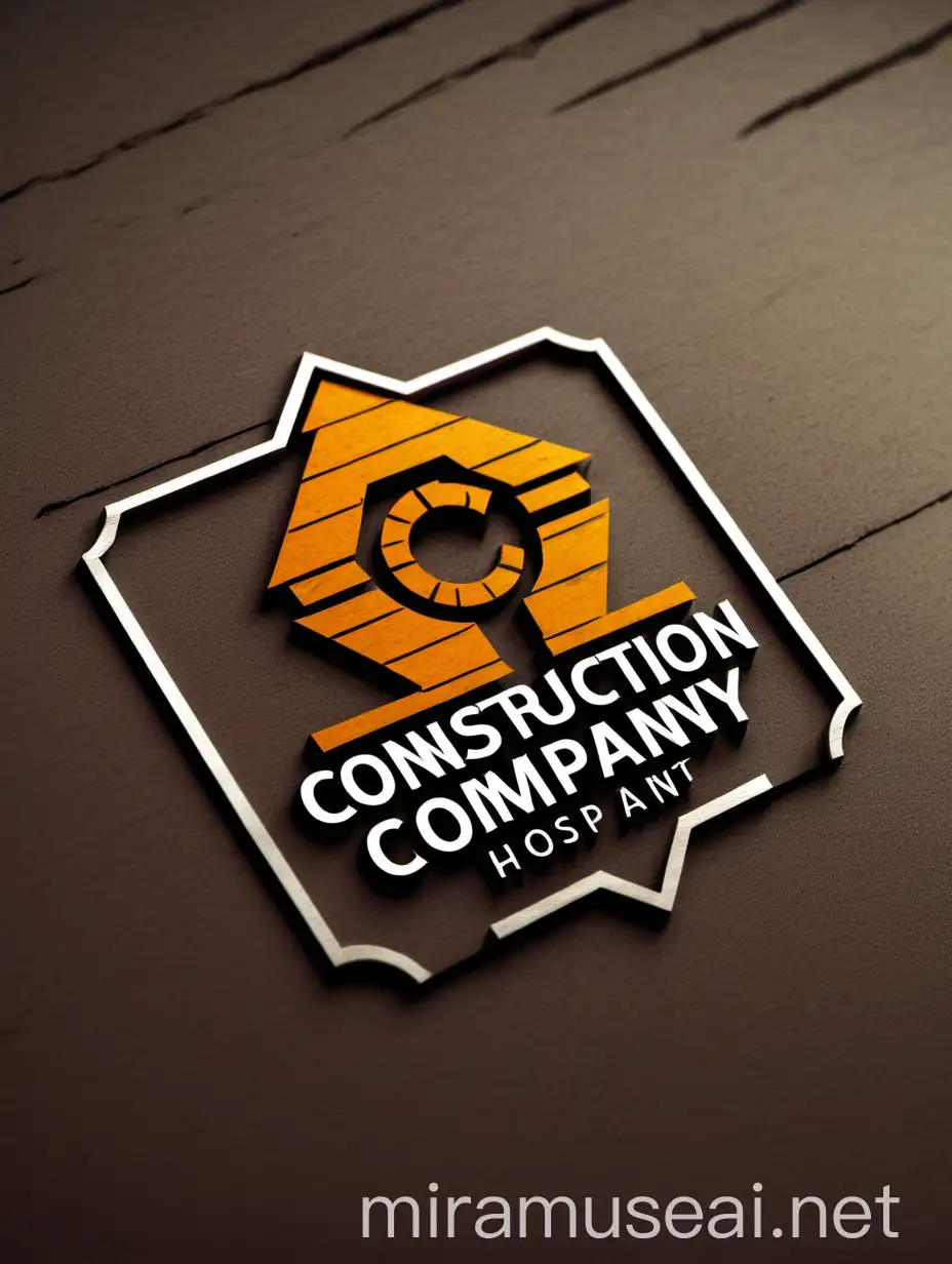 Innovative Construction Logo Design for House Building Company