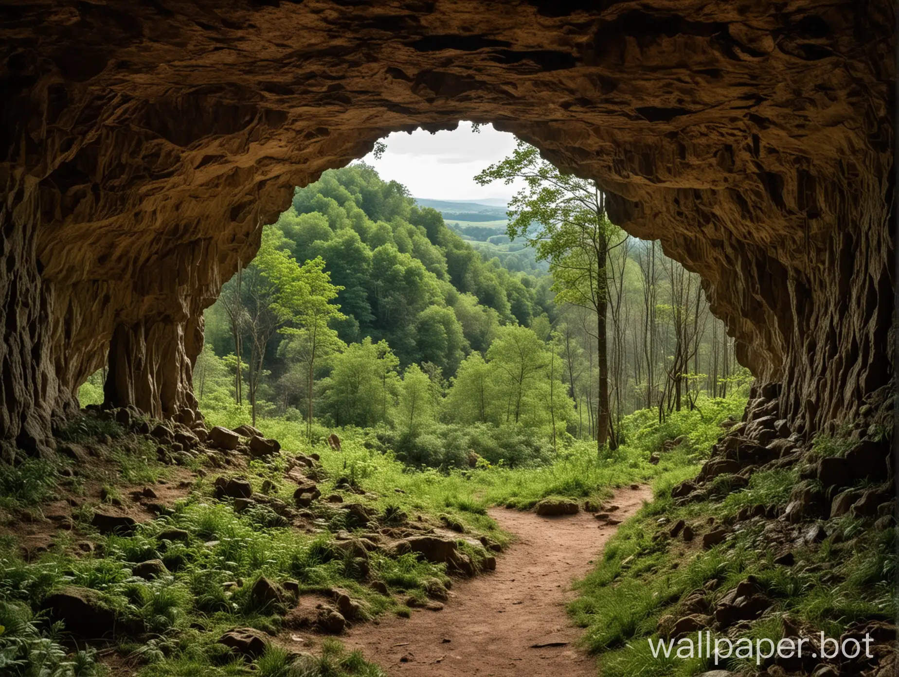 Enchanted-Forest-with-Cave-Openings-in-Distant-Hills