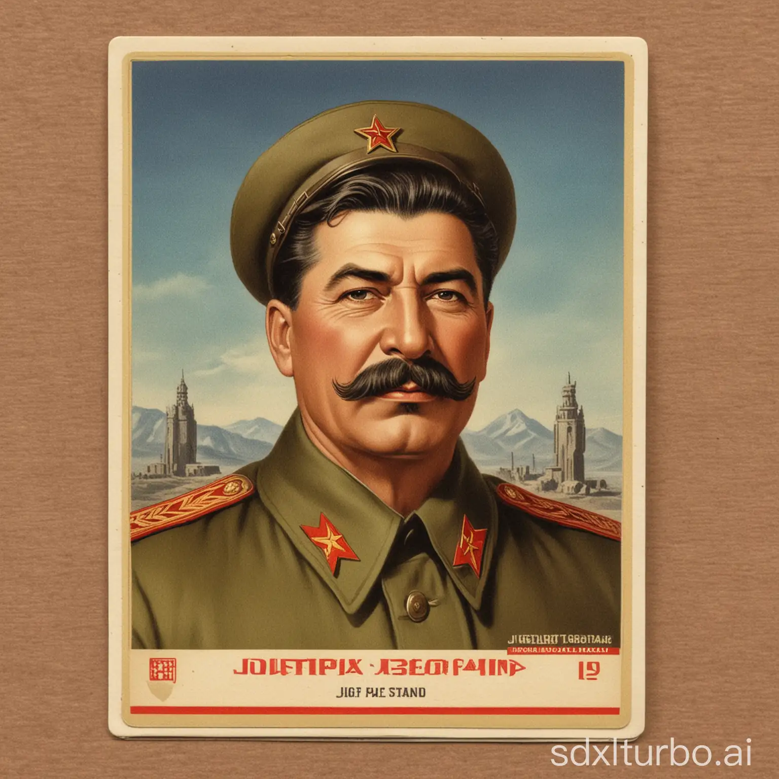 WWII trading card depicting Joseph Stalin