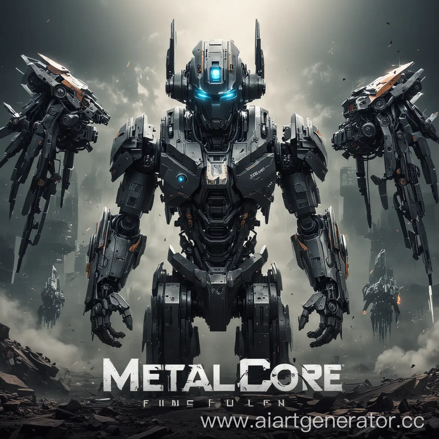 Futuristic-RobotMechs-Featuring-the-METALCORE-Logo