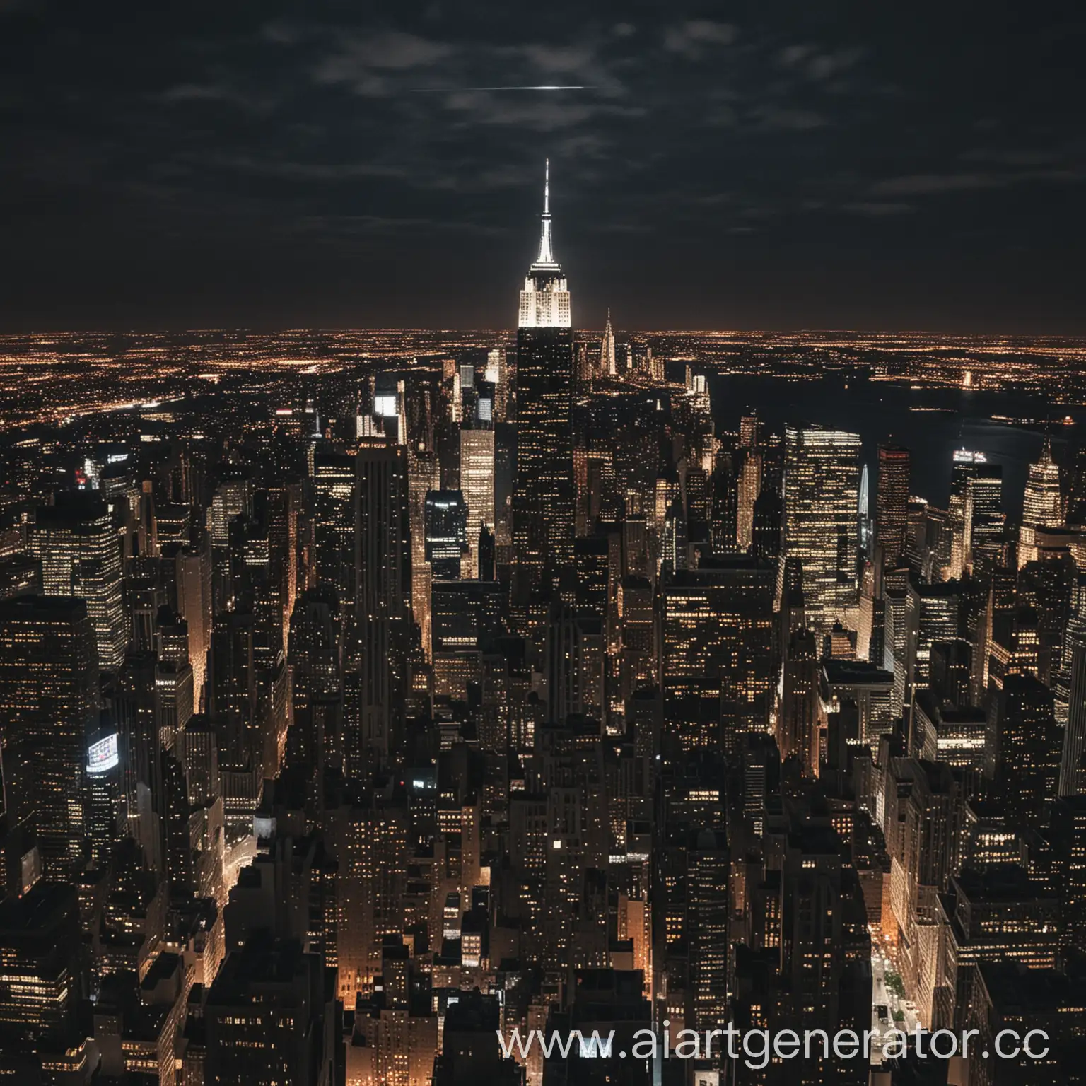 ночь Нью-Йорк высотки