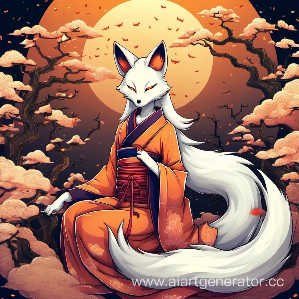 Enchanting-Kitsune-in-Tranquil-Forest-Setting