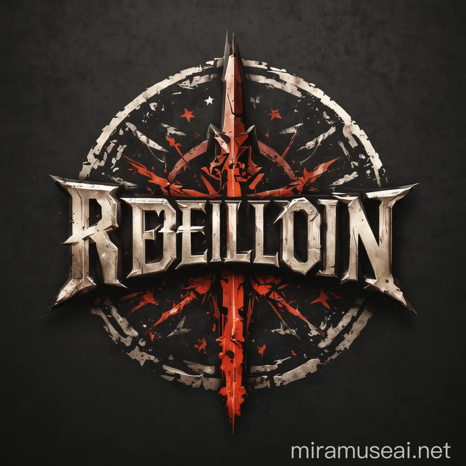 Abstract Logo Rebellion in Digital Art