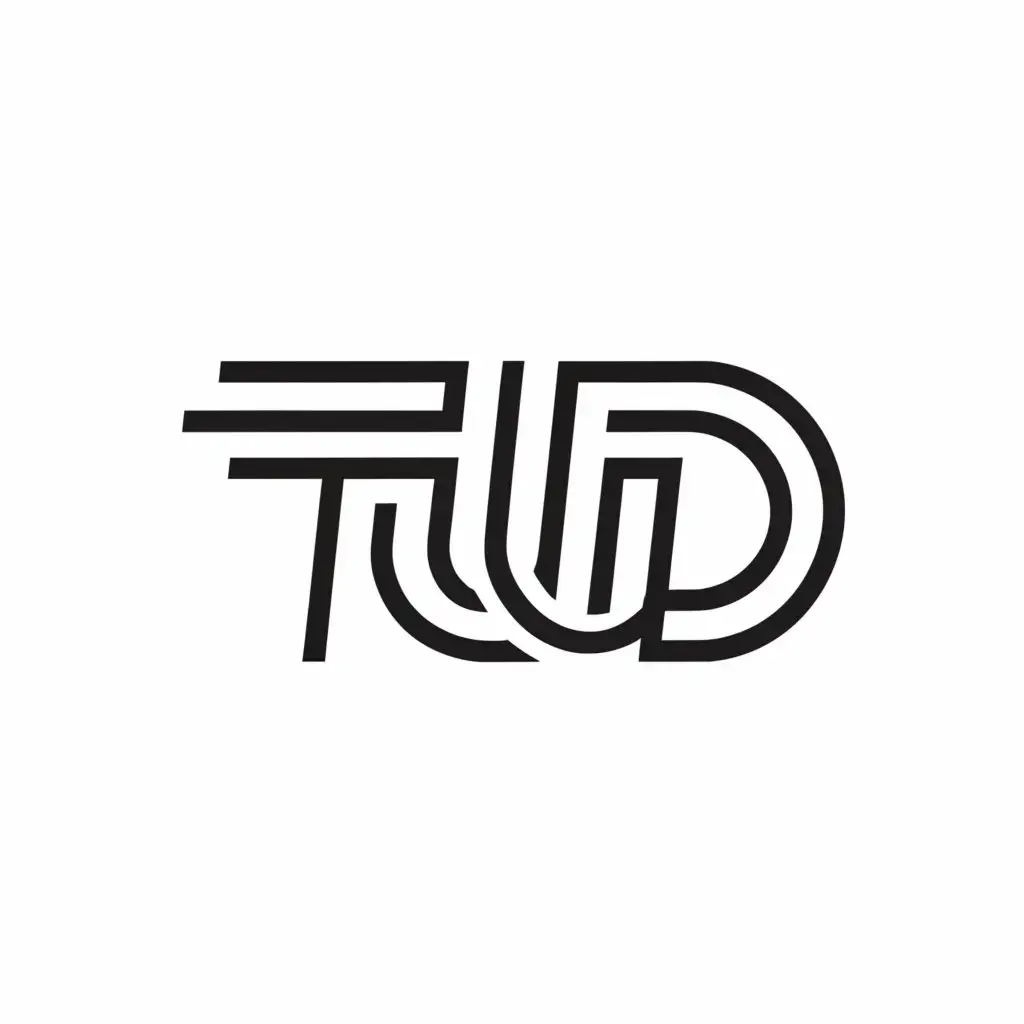 a logo design,with the text "TUD", main symbol:Bicycle,Moderate,be used in Sports Fitness industry,clear background