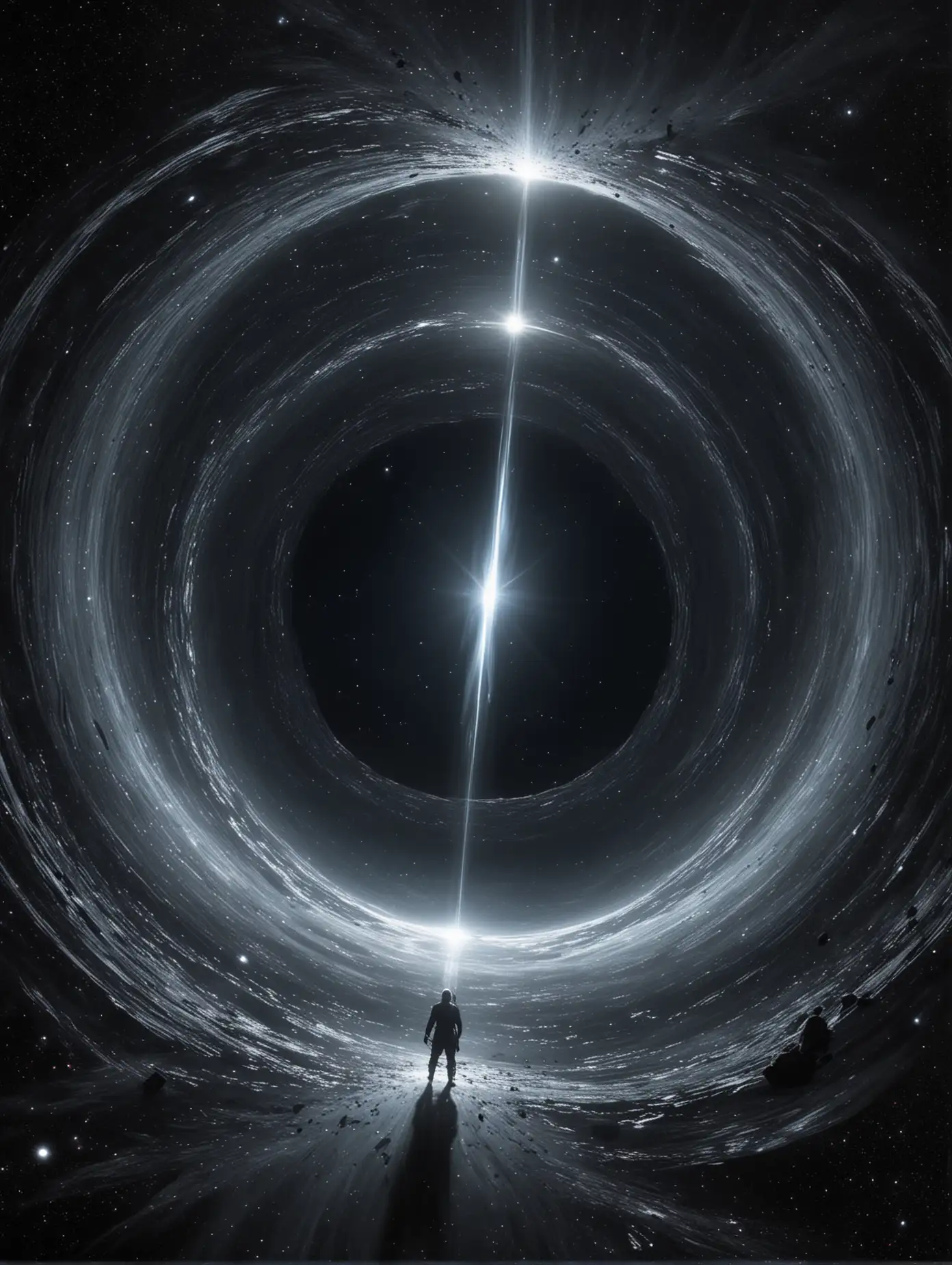 Cosmic-Silver-Sword-Piercing-Black-Holes-Event-Horizon